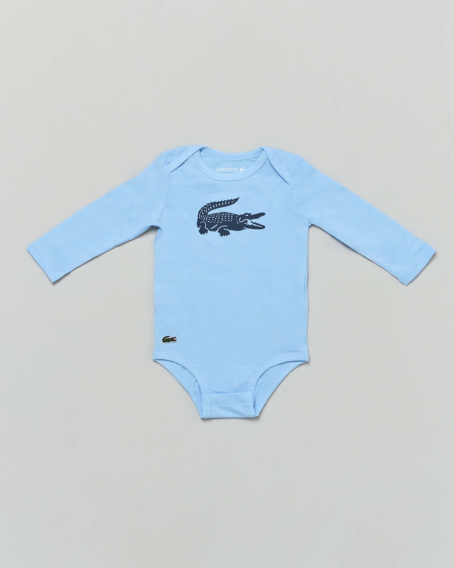 Completo Lacoste felpa e pantalone blu con body bianco image