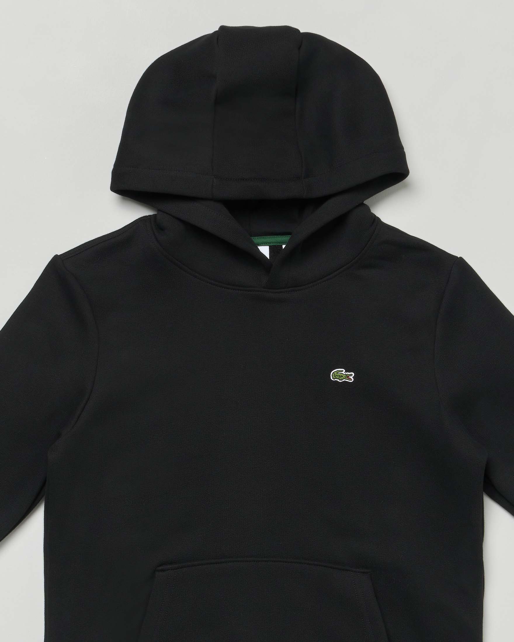 Felpa Lacoste nera con cappuccio e mini logo icon image