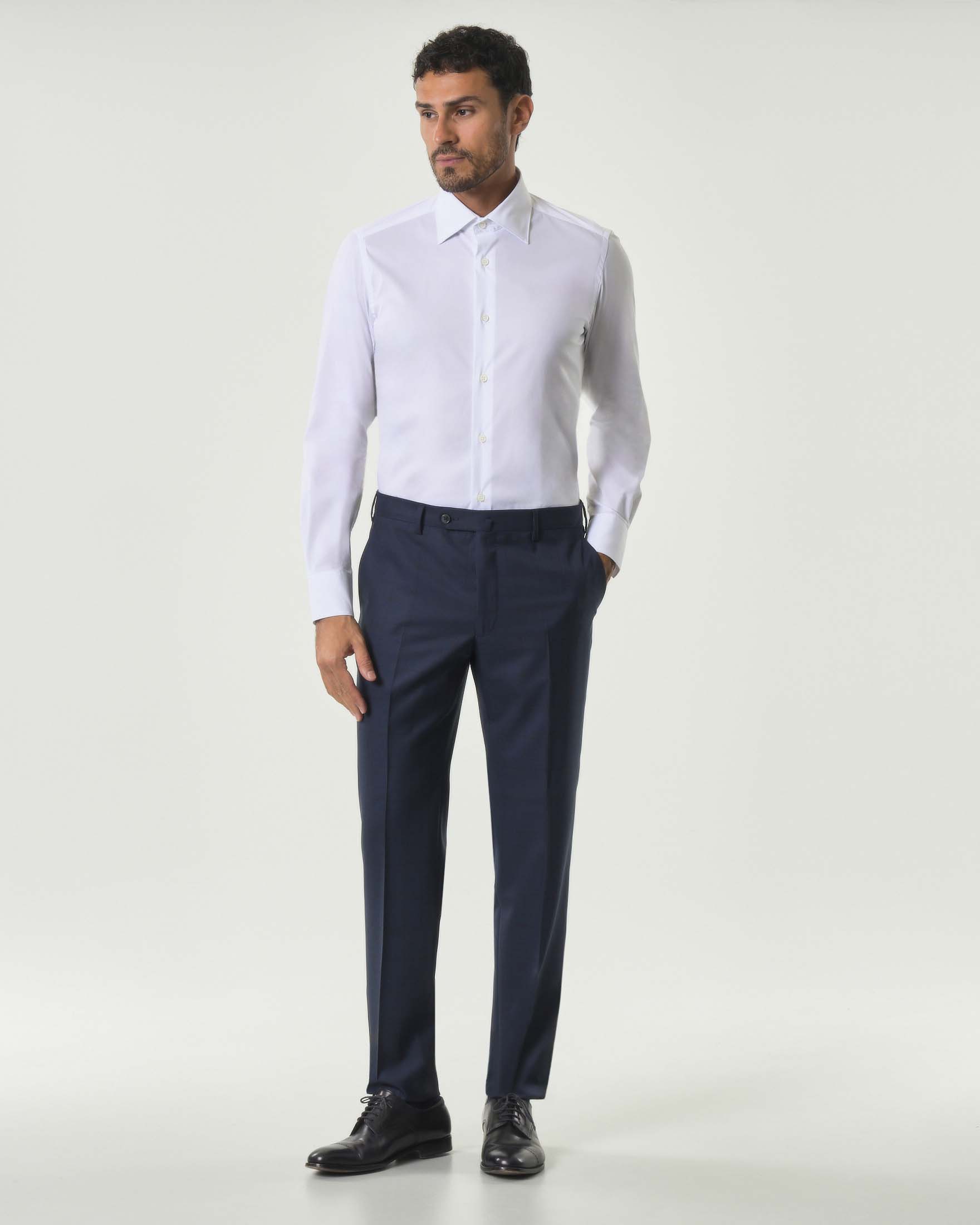 Camicia Pellizzari bianca in cotone stretch