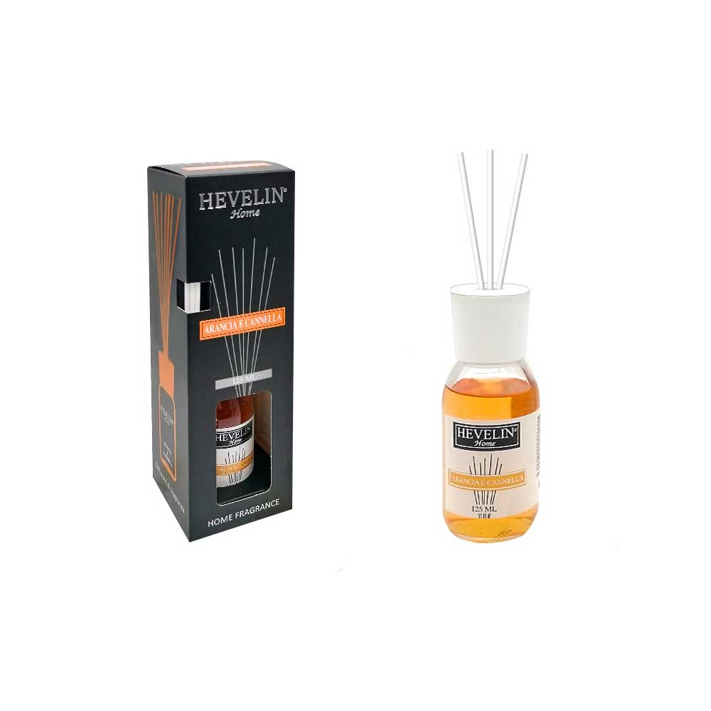Hevelin Profumatore Per Ambiente 125 Ml Fragranza Arancia E Cannella