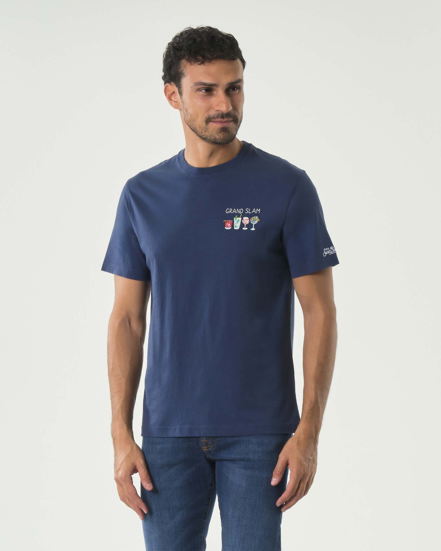 Mc2 Saint Barth T-shirt Portofino Bianca Con Ricamo POT0001/04375L Per Uomo