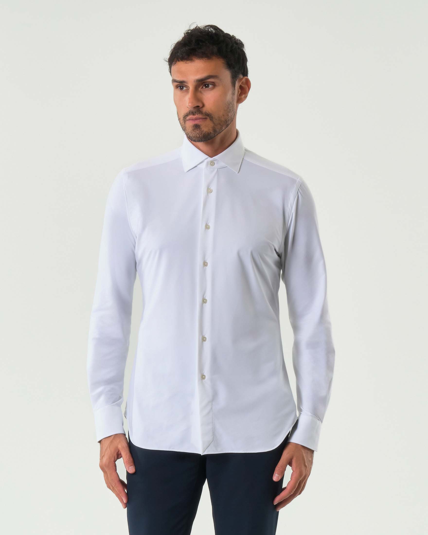 Camicia bianca in tessuto tecnico active