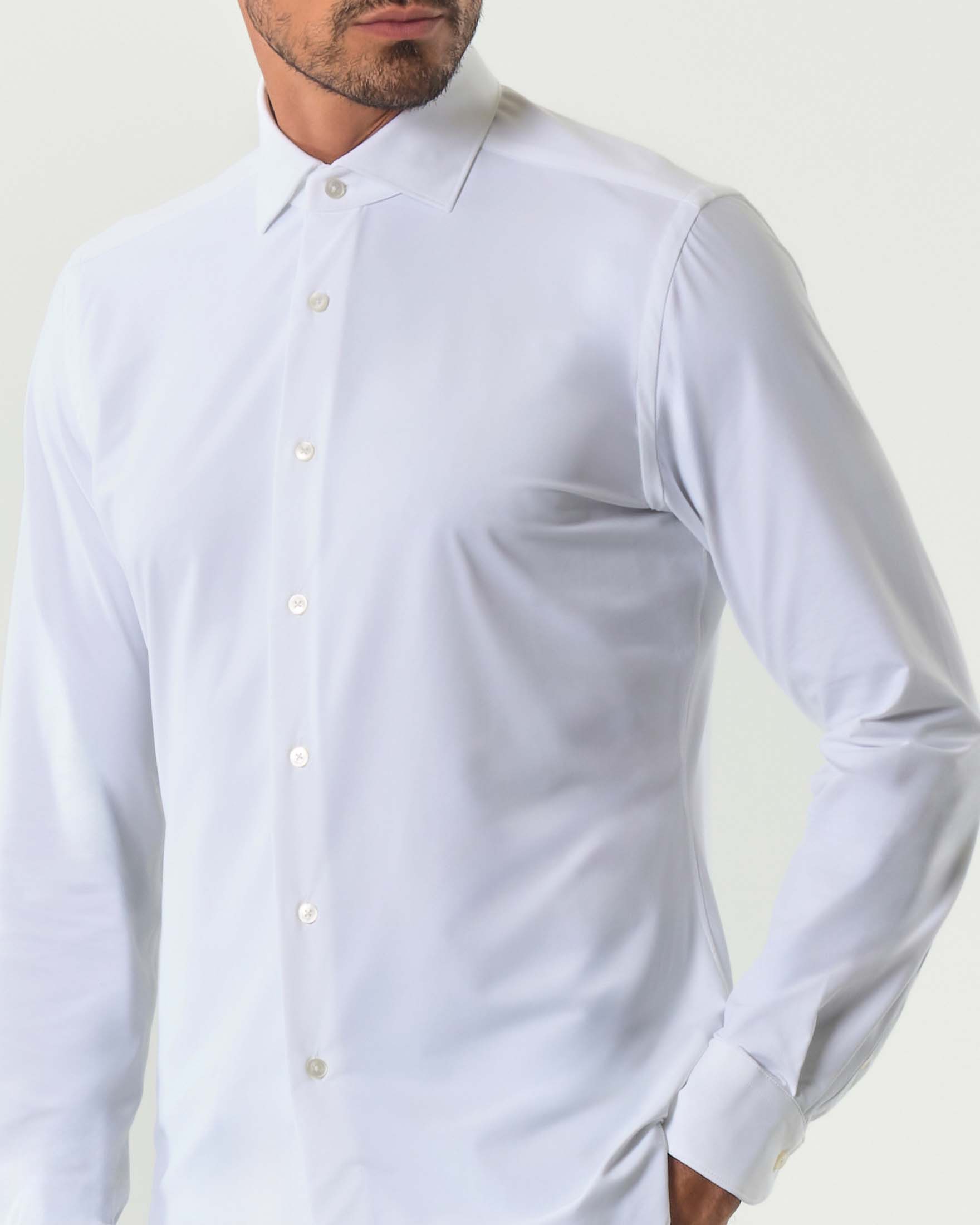 Camicia Xacus bianca in tessuto tecnico active image