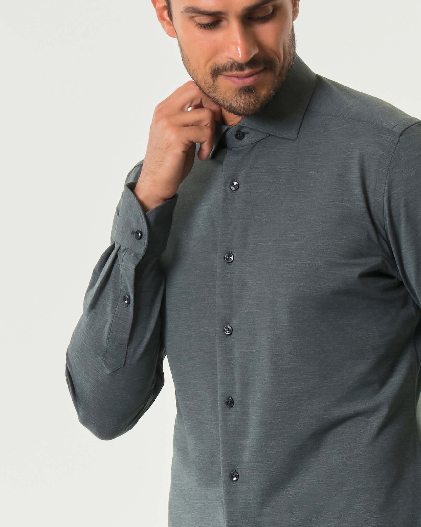 Camicia Xacus verde militare in tessuto tecnico active image