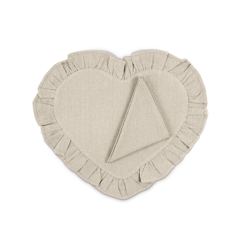 Set Americano Cuore+Tovagliolo Sabbia 30x35 Gts