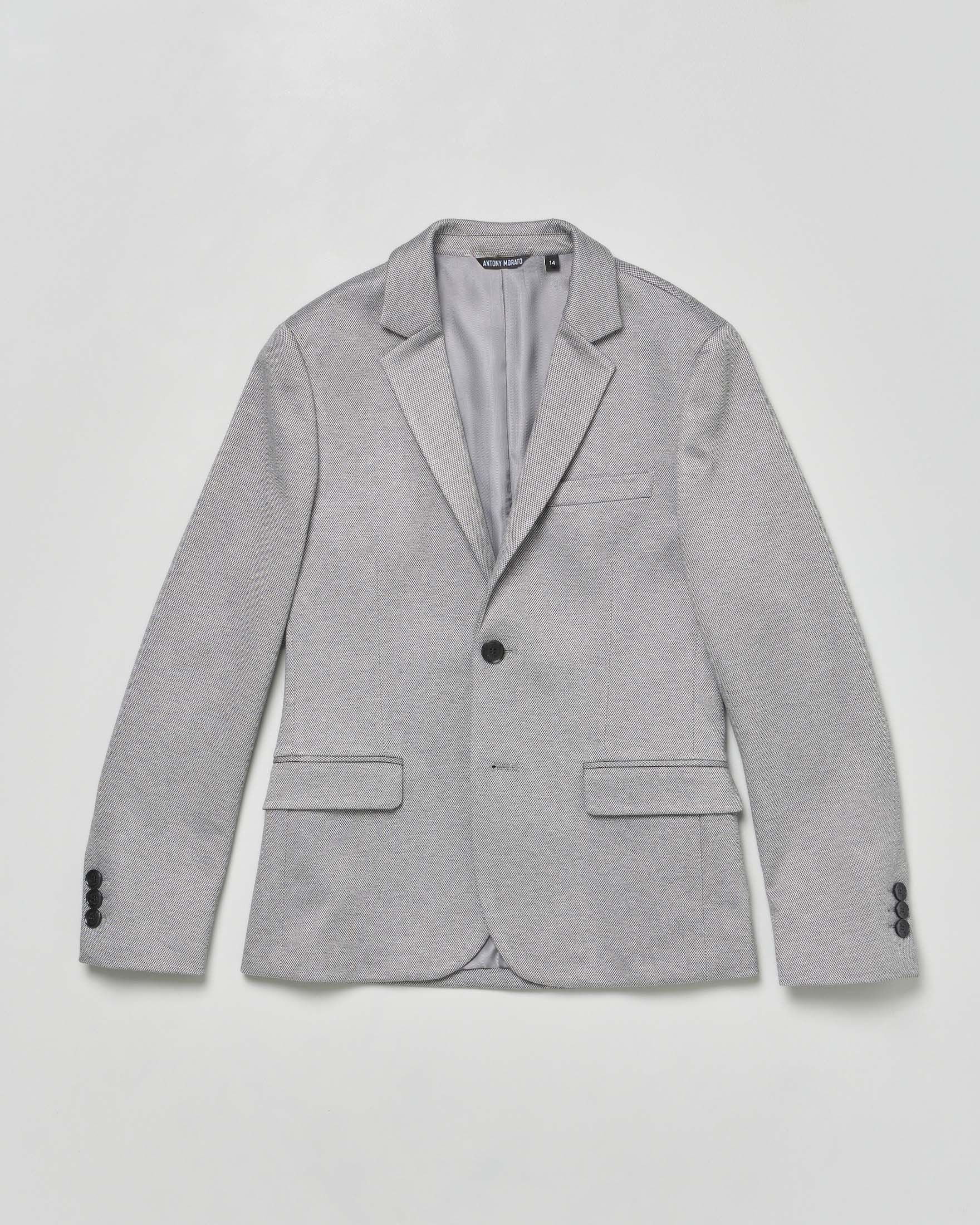 Blazer Antony Morato grigio monopetto con microfantasia