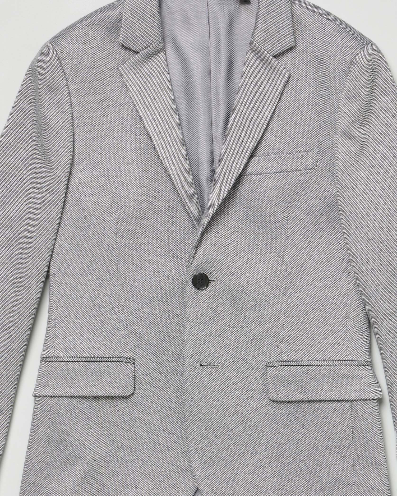 Blazer Antony Morato grigio monopetto con microfantasia image