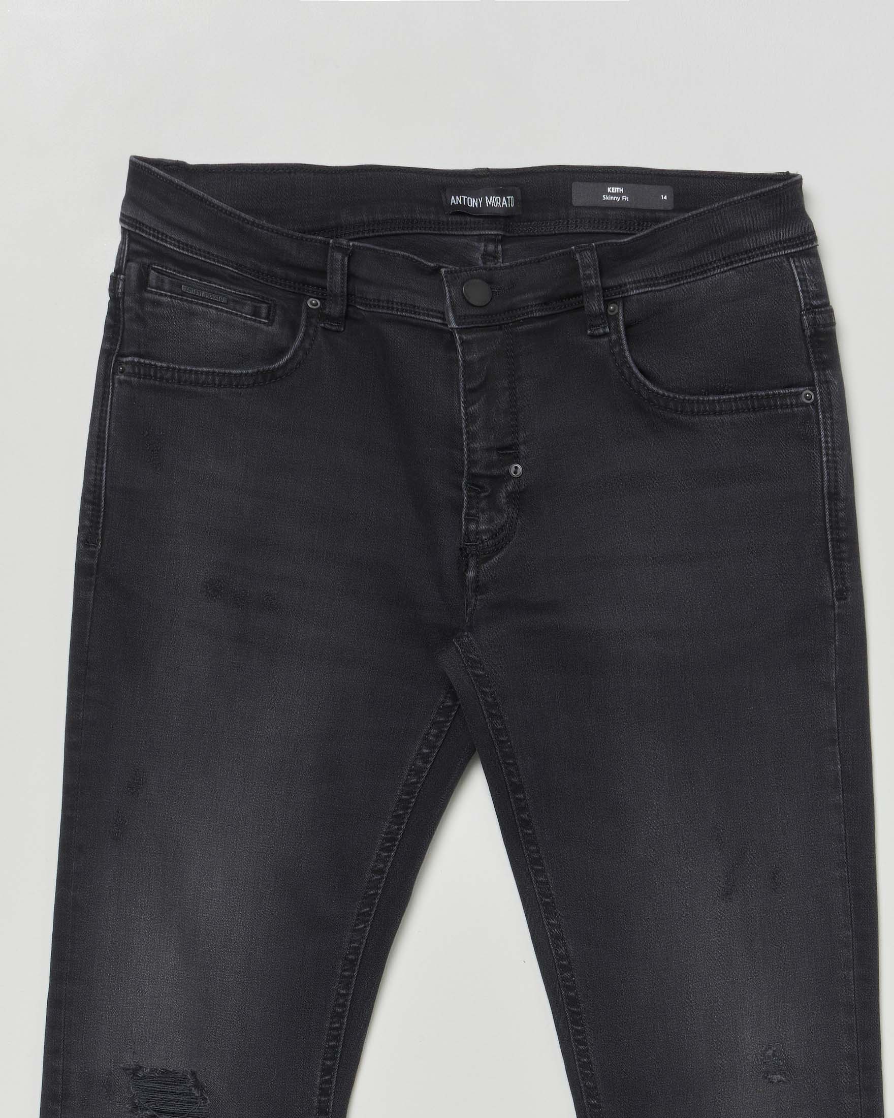 Jeans skinny Antony Morato nero con baffature image