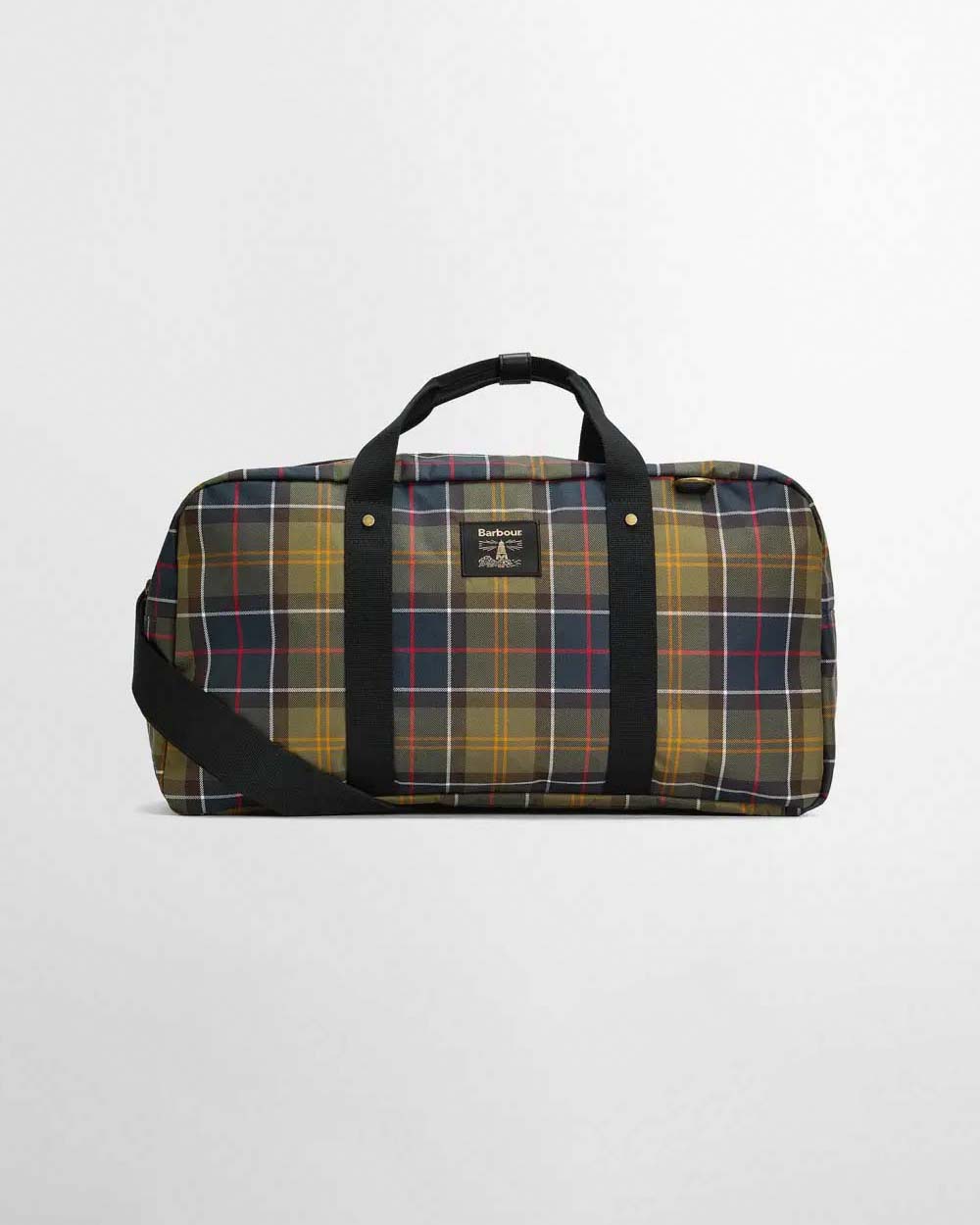 Borsone da viaggio Barbour in tessuto tartan check
