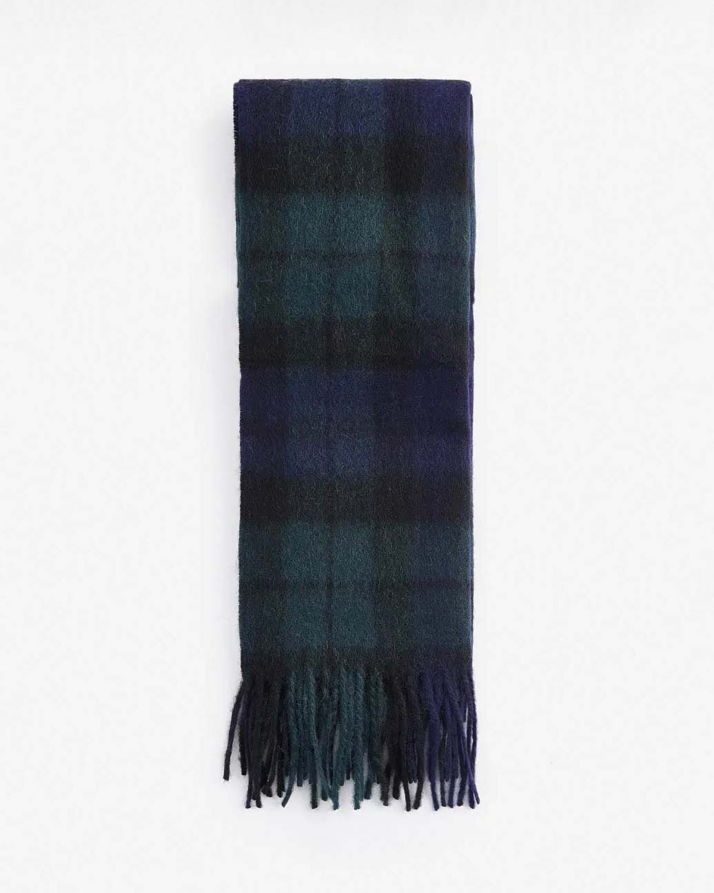 Sciarpa Barbour in tartan check verde e blu in misto lana e cachemire image