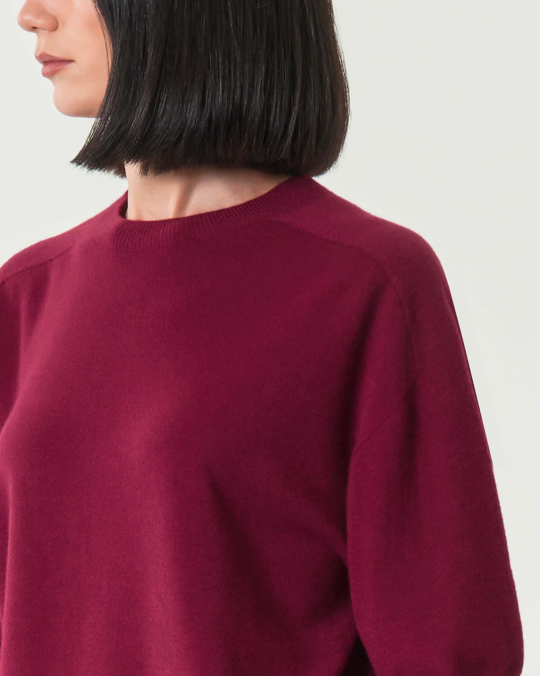 Maglia over bordeaux Hlo! a maniche corte in misto viscosa image