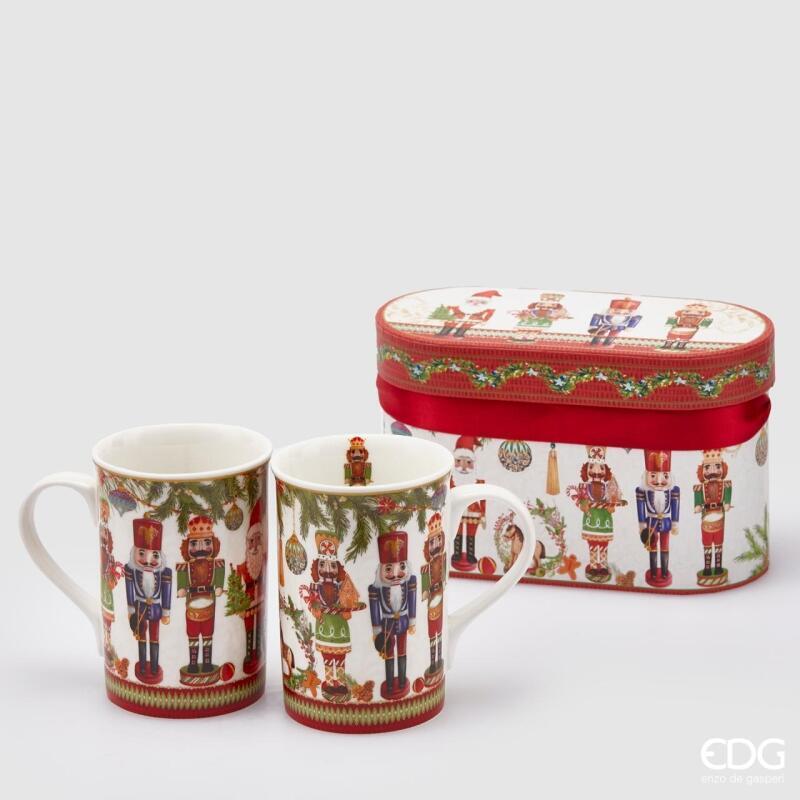 Mug Soldatino in Porcellana in Gift Box Set 2 pz. d.8 h.11 Edg