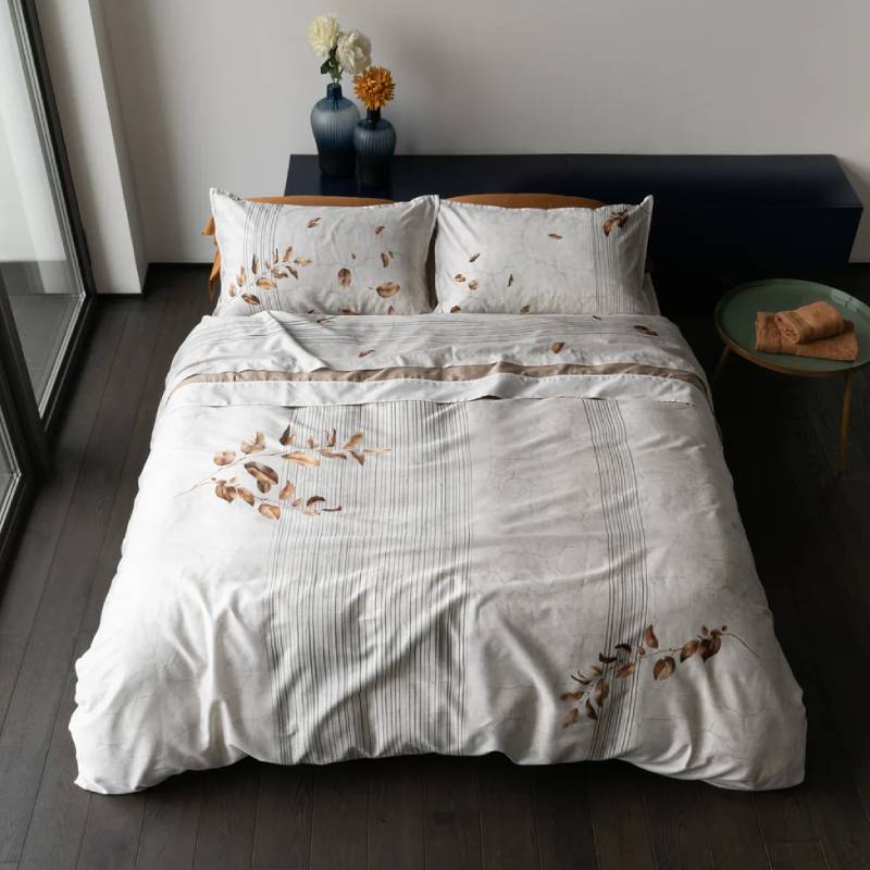 Copripiumino Gingka Letto 150 - Set 2 Pezzi (Copripiumino 240x220 Cm + 2 Federe 45x90 Cm), 100% Cotone 144 Fili
