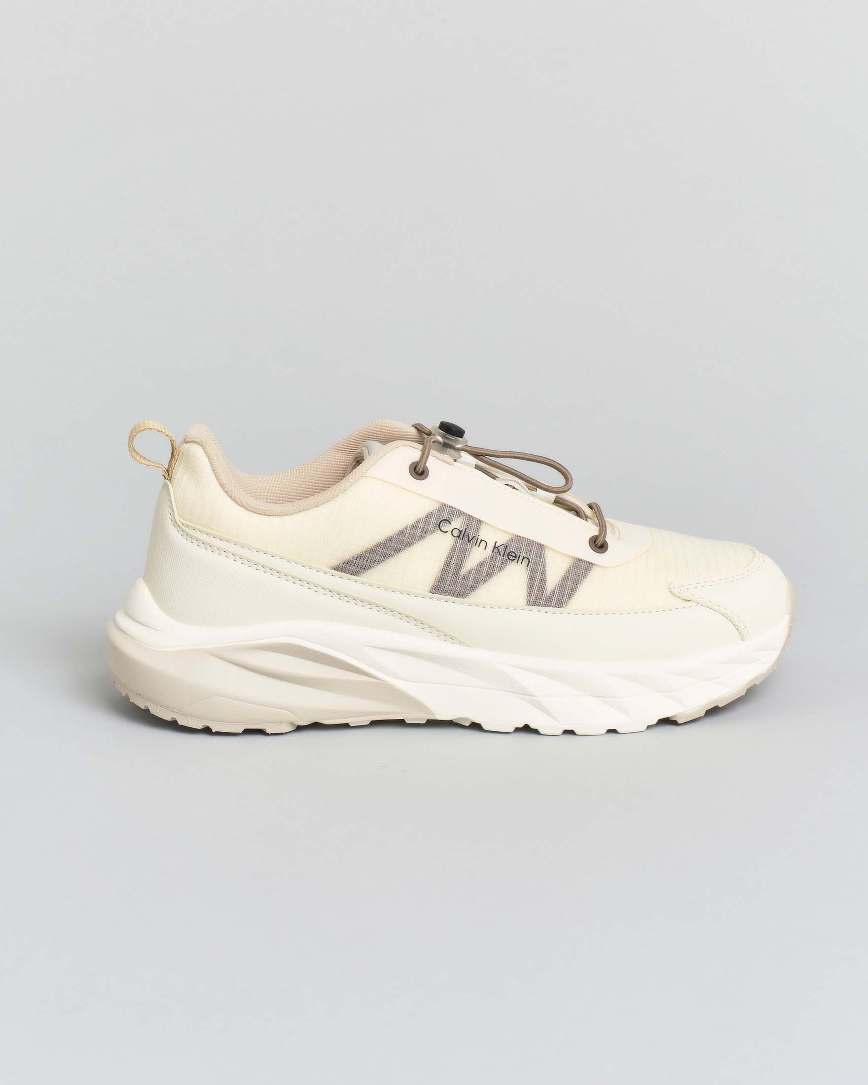 Sneakers Calvin Klein color sabbia senza lacci