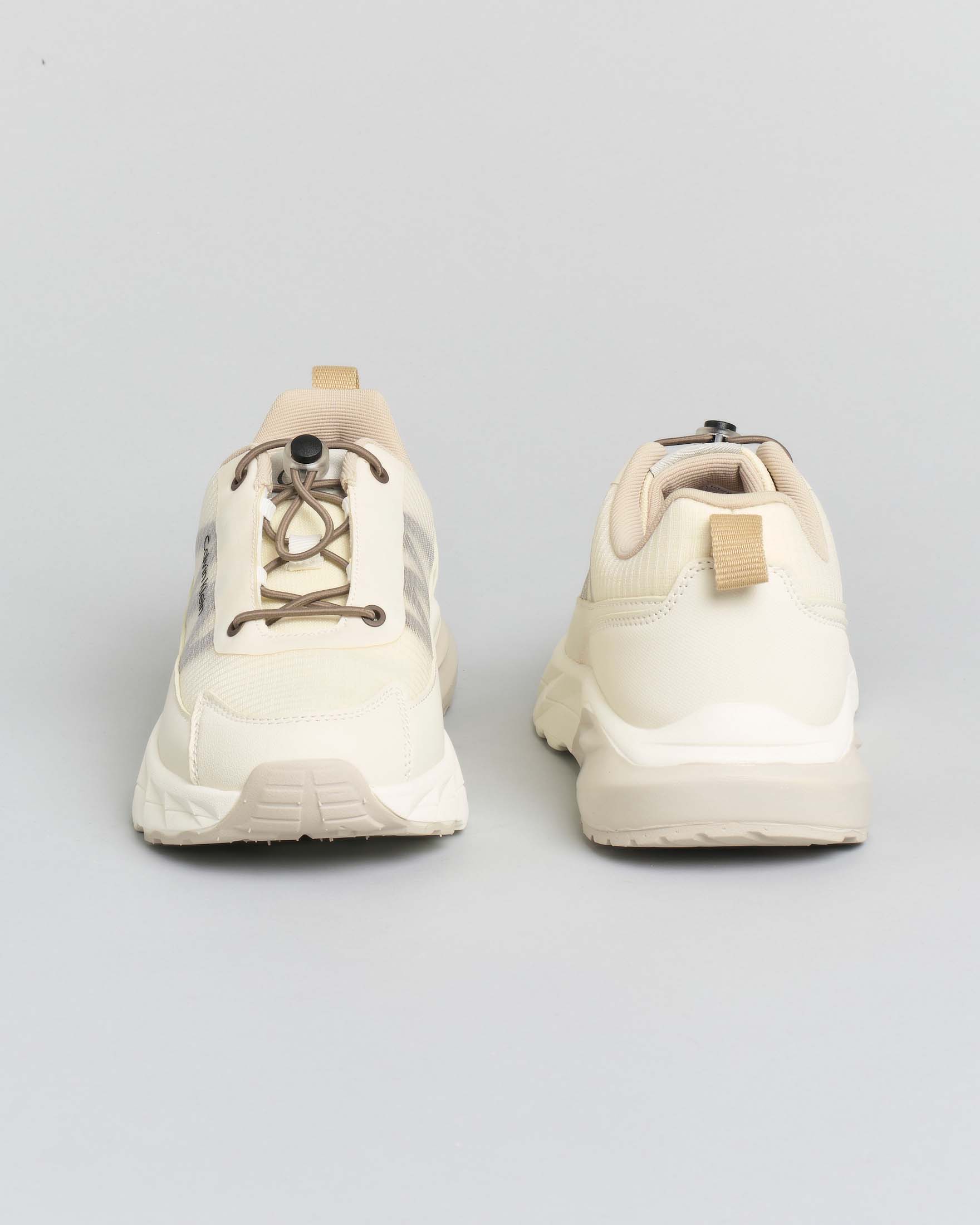 Sneakers Calvin Klein color sabbia senza lacci