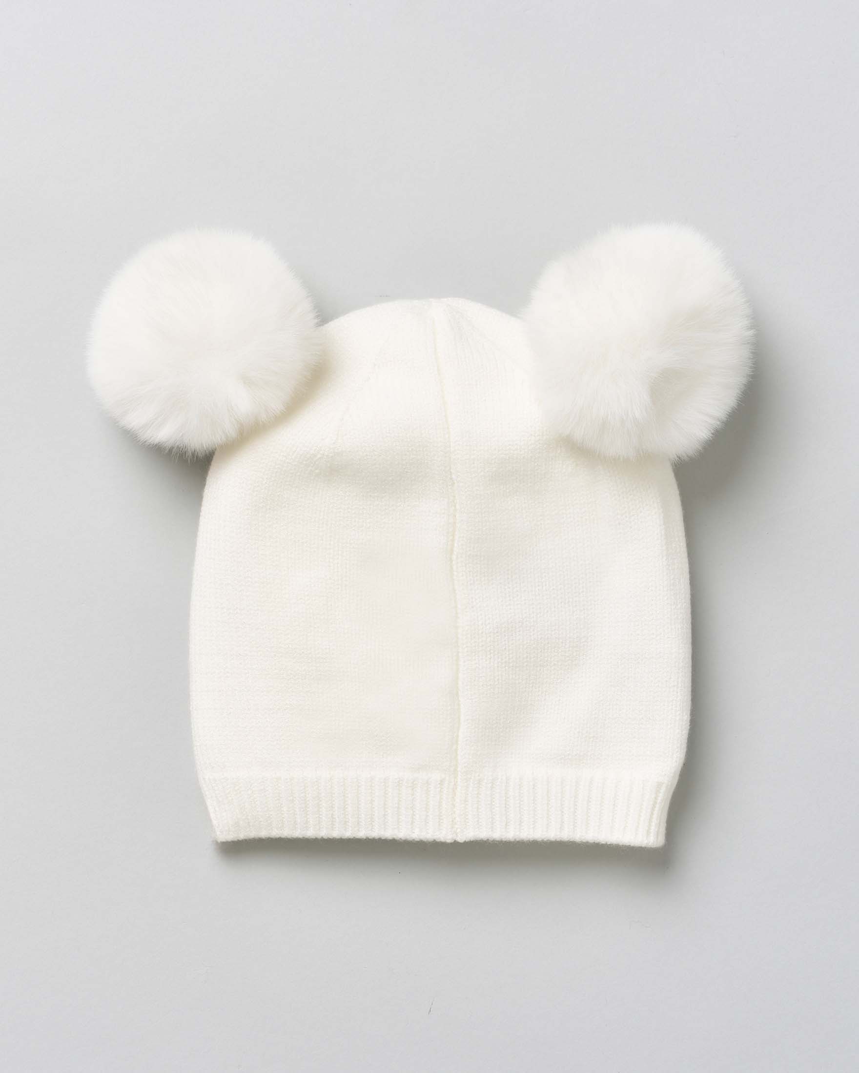 Berretto cuffia Liu Jo avorio con pompon image