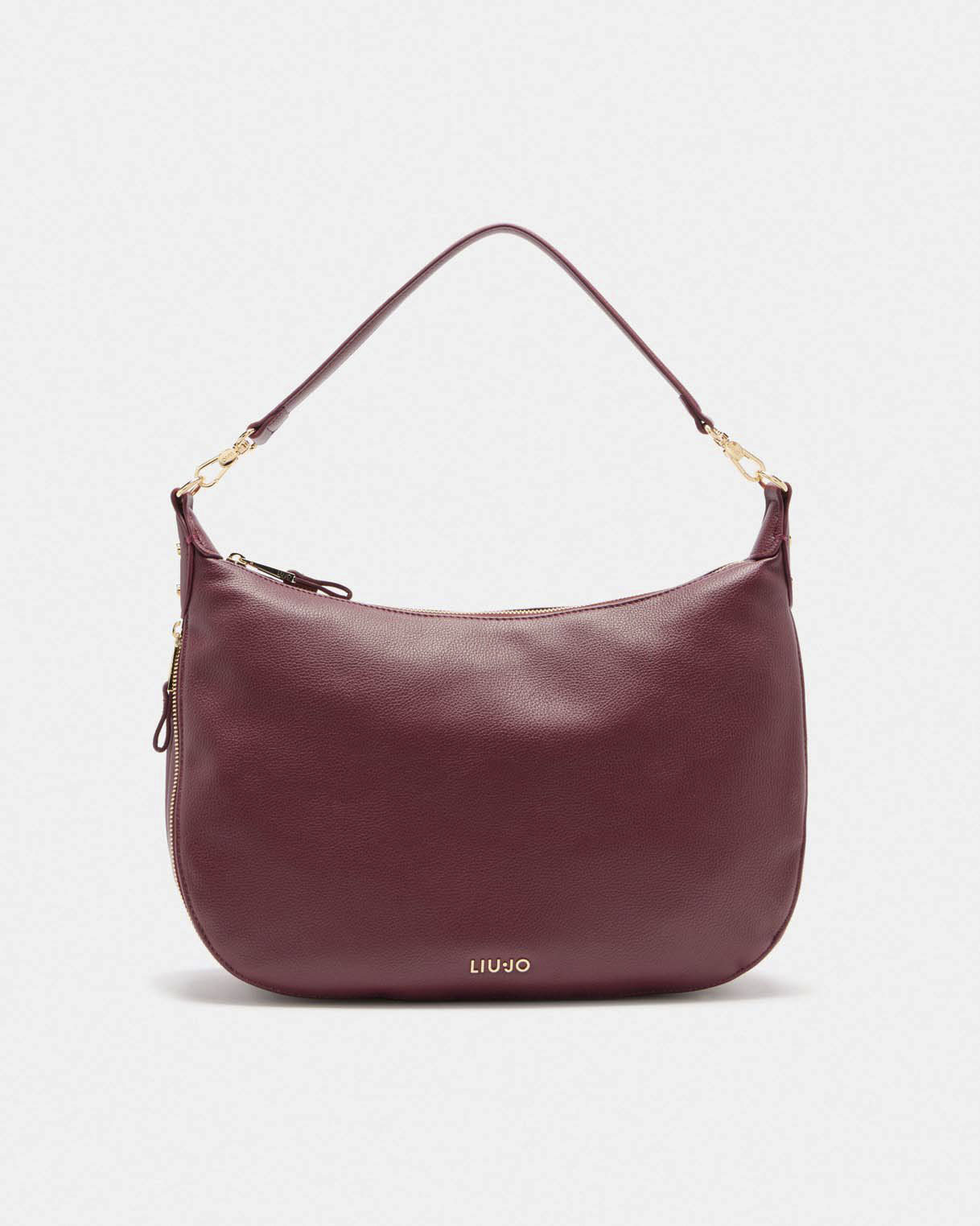 Borsa hobo Liu Jo Accessories bordeaux in similpelle con logo frontale metallico