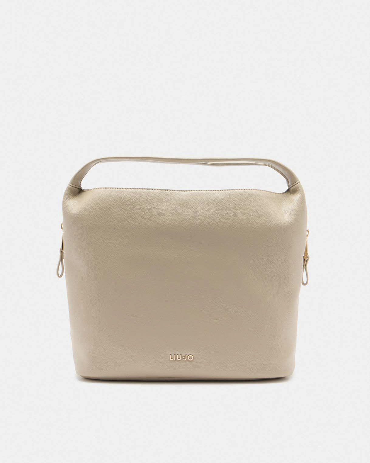 Borsa Liu Jo Accessories beige in similpelle con logo applicato sul davanti