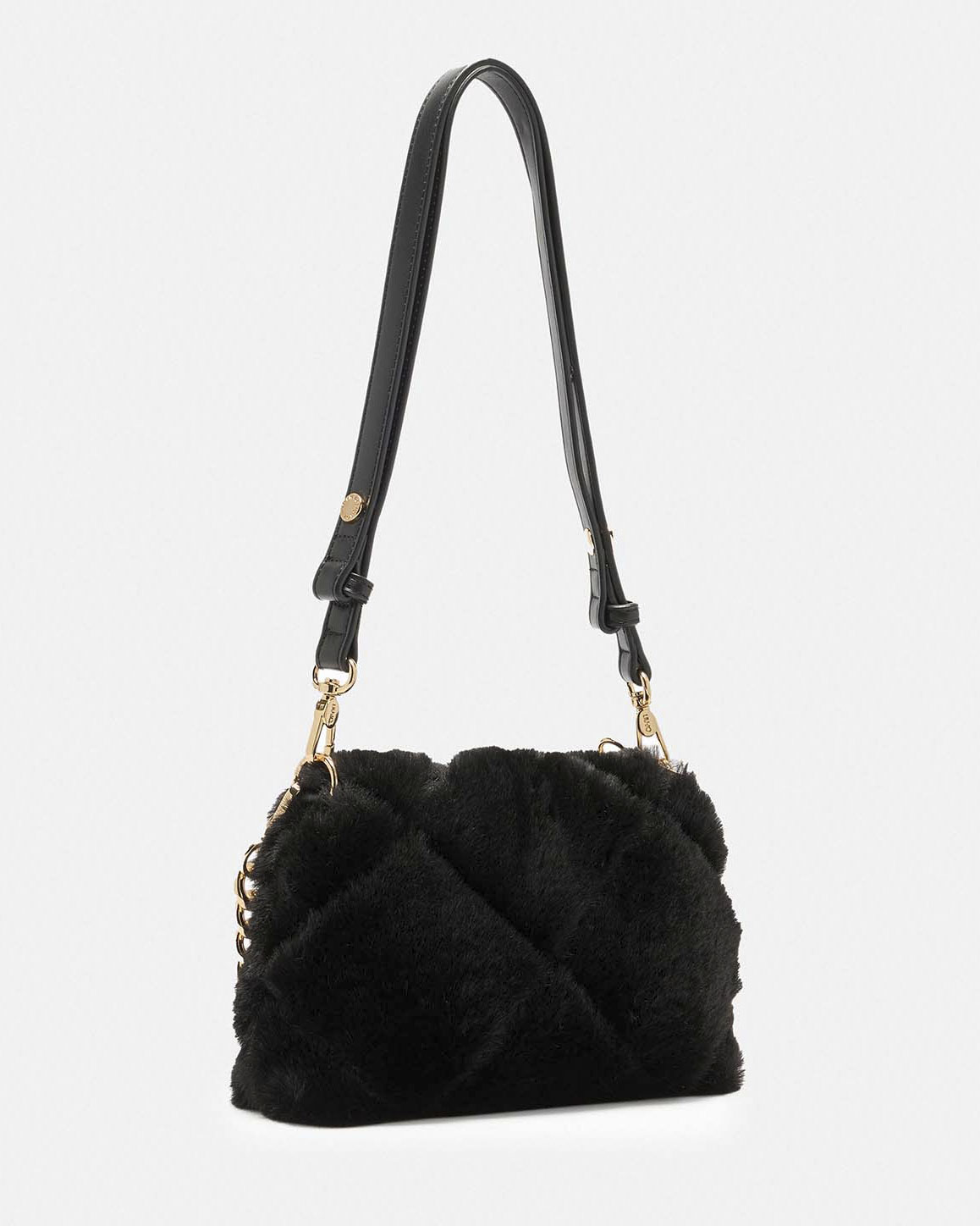 Borsa a spalla Liu Jo Accessories nera pelliccia sintetica