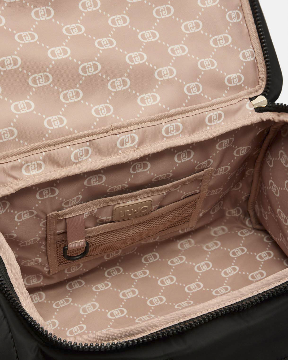 Borsa sportiva Liu Jo Sport nera in similpelle con logo stampato e tracolla removibile image