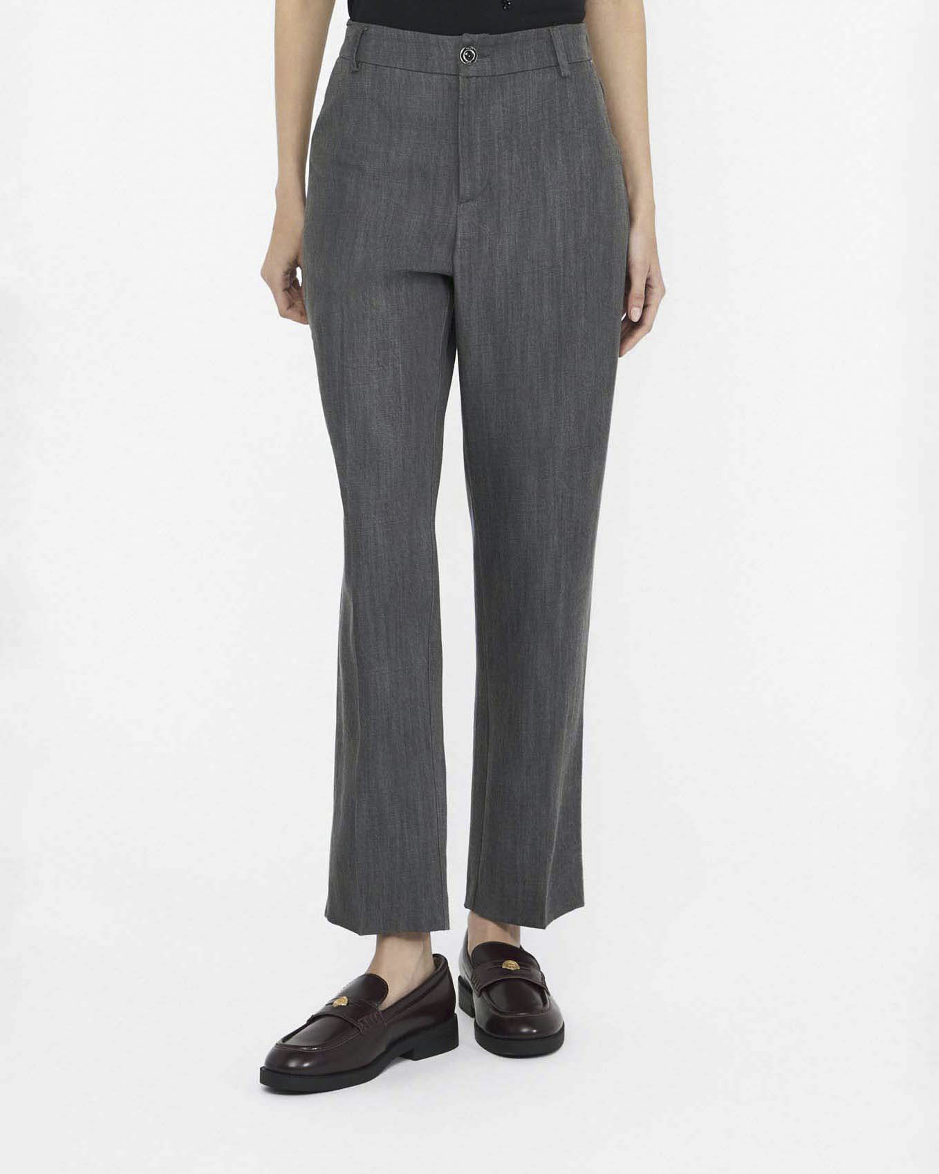 Pantaloni Liu Jo Jeans grigi in lyocell con fodera image