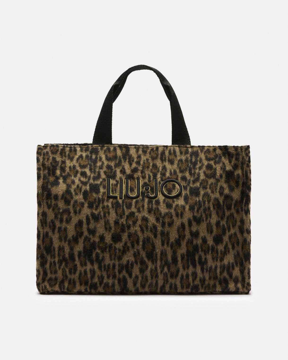 Borsa Liu Jo Accessories animalier in similpelle con logo ricamato e tracolla logata