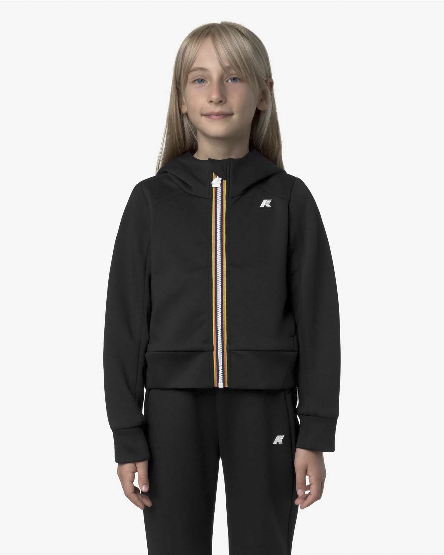 Felpa Divine K-way nera in neoprene