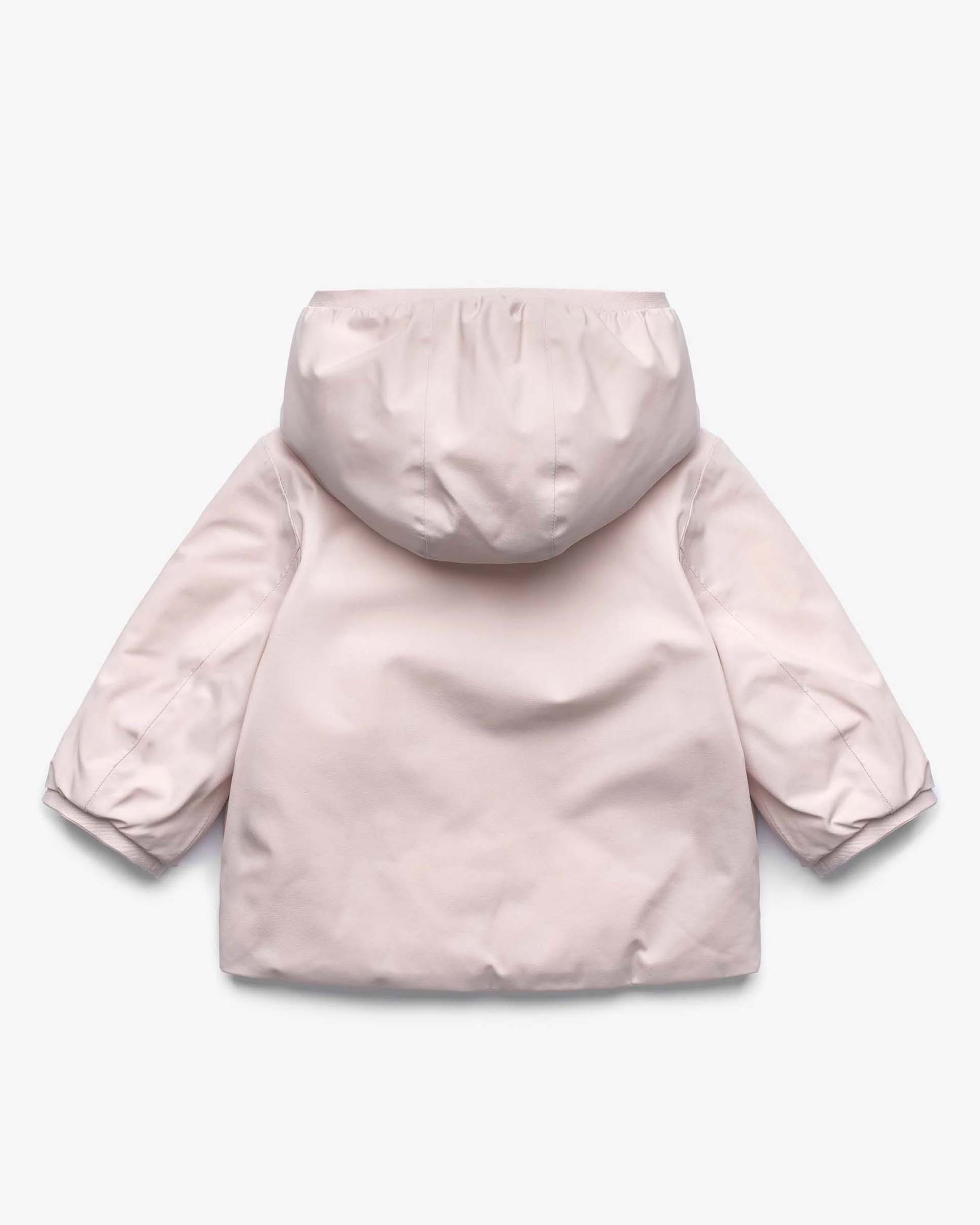 Giacca Jack K-way reversibile rosa e bianca con cappuccio image