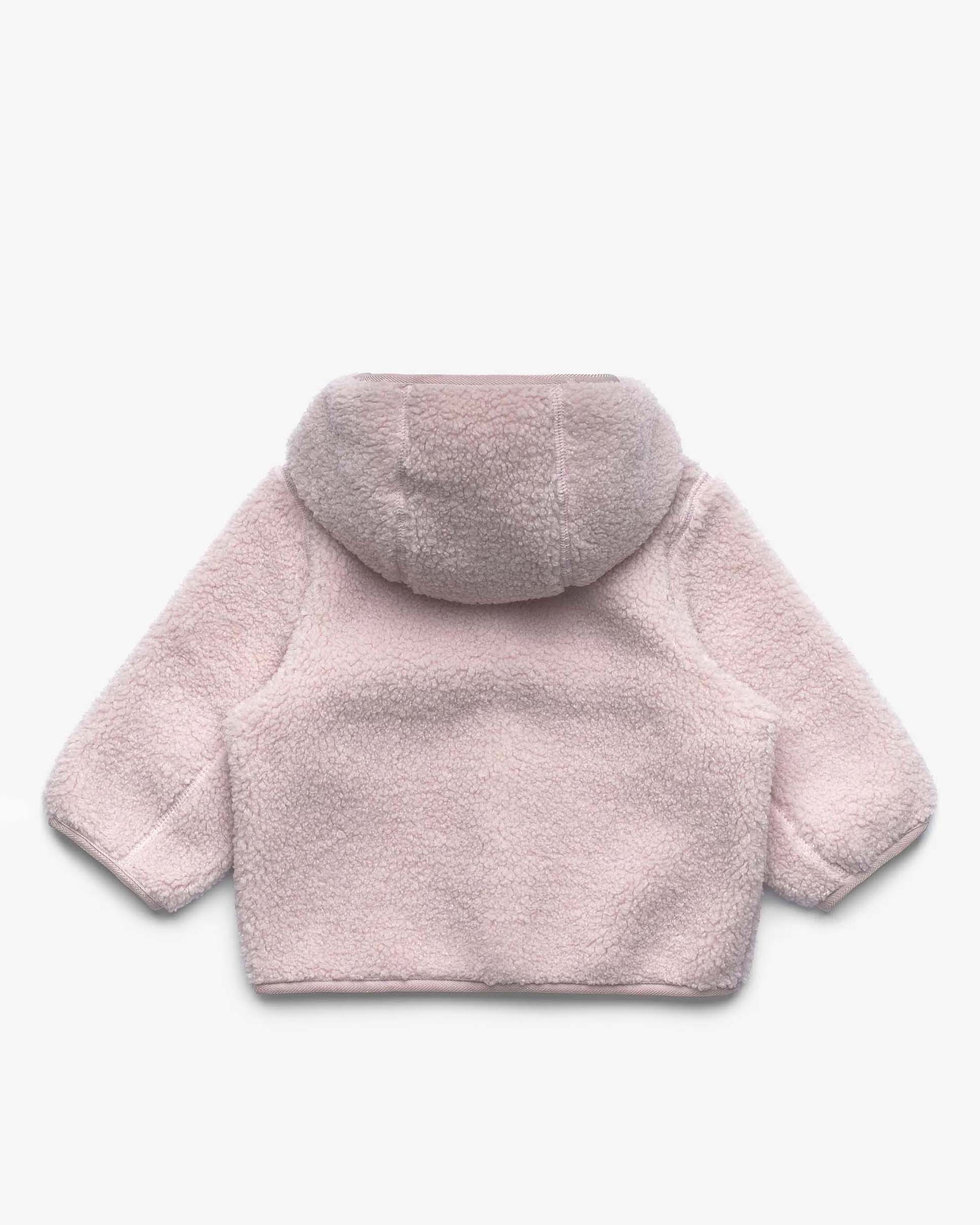 Giubbino teddy K-way Janne Polar rosa cipria con cappuccio image