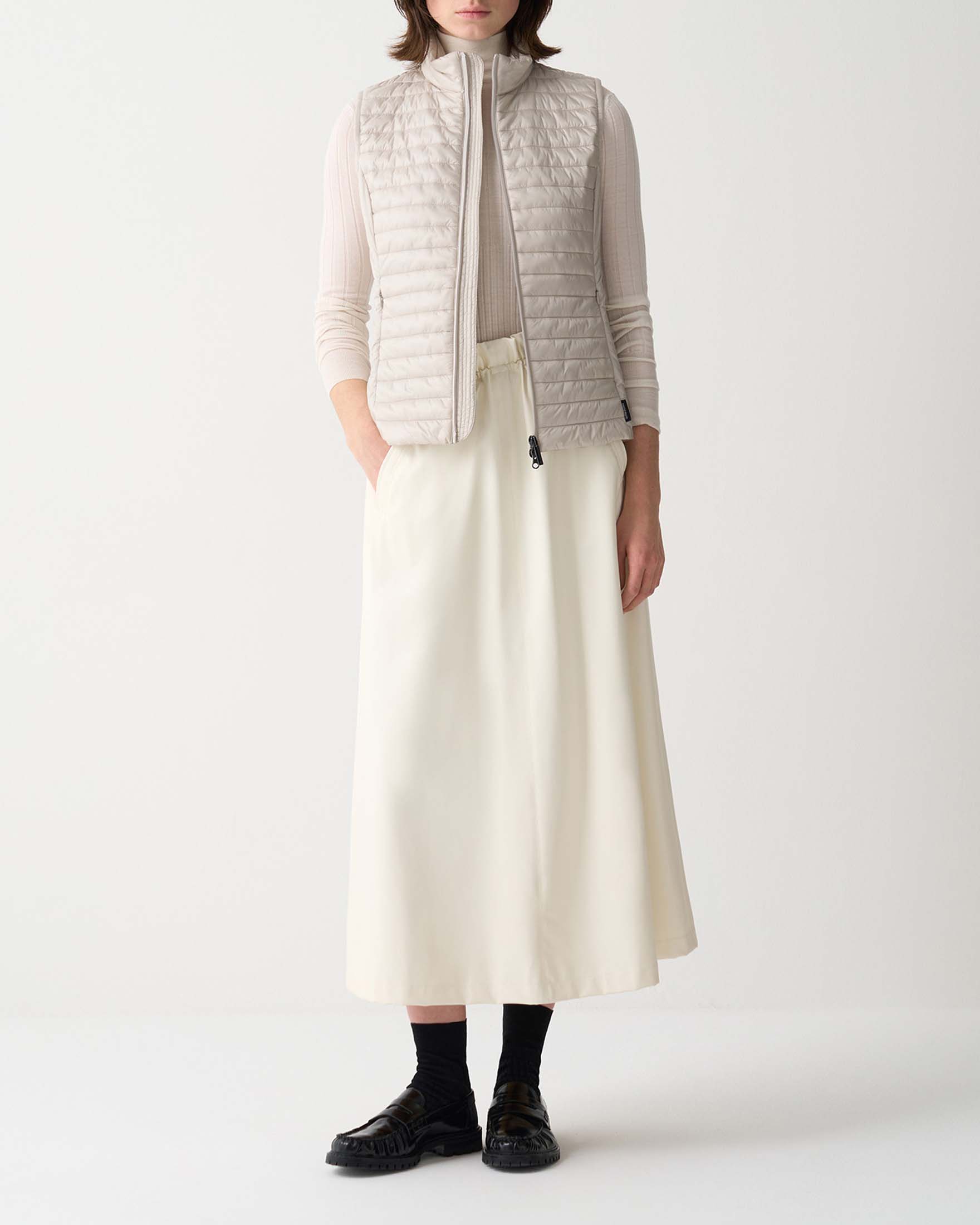 Gilet color gesso Colmar Originals con parte frontale a trapuntatura orizzontale