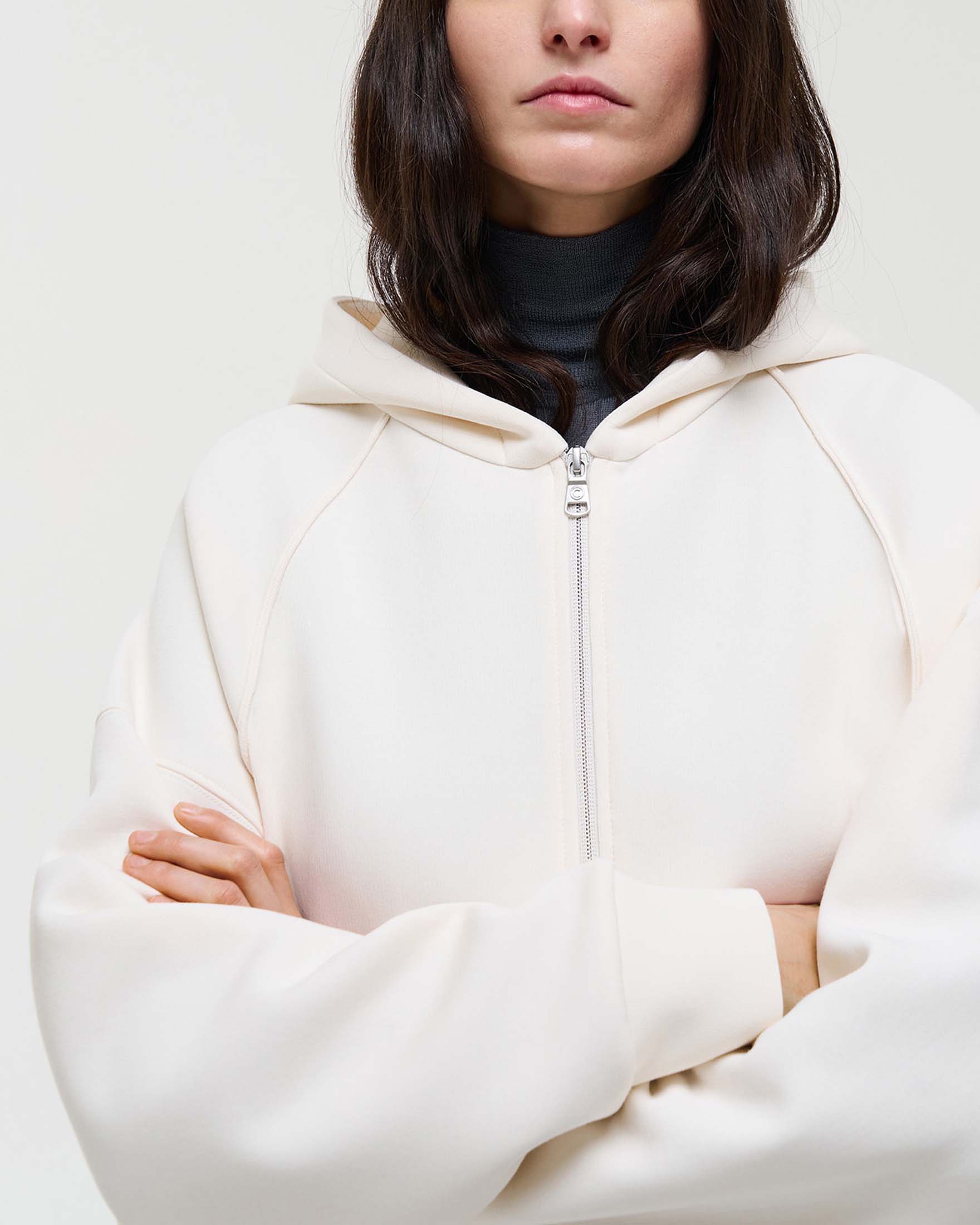 Felpa color avorio Colmar Originals in misto cotone effetto