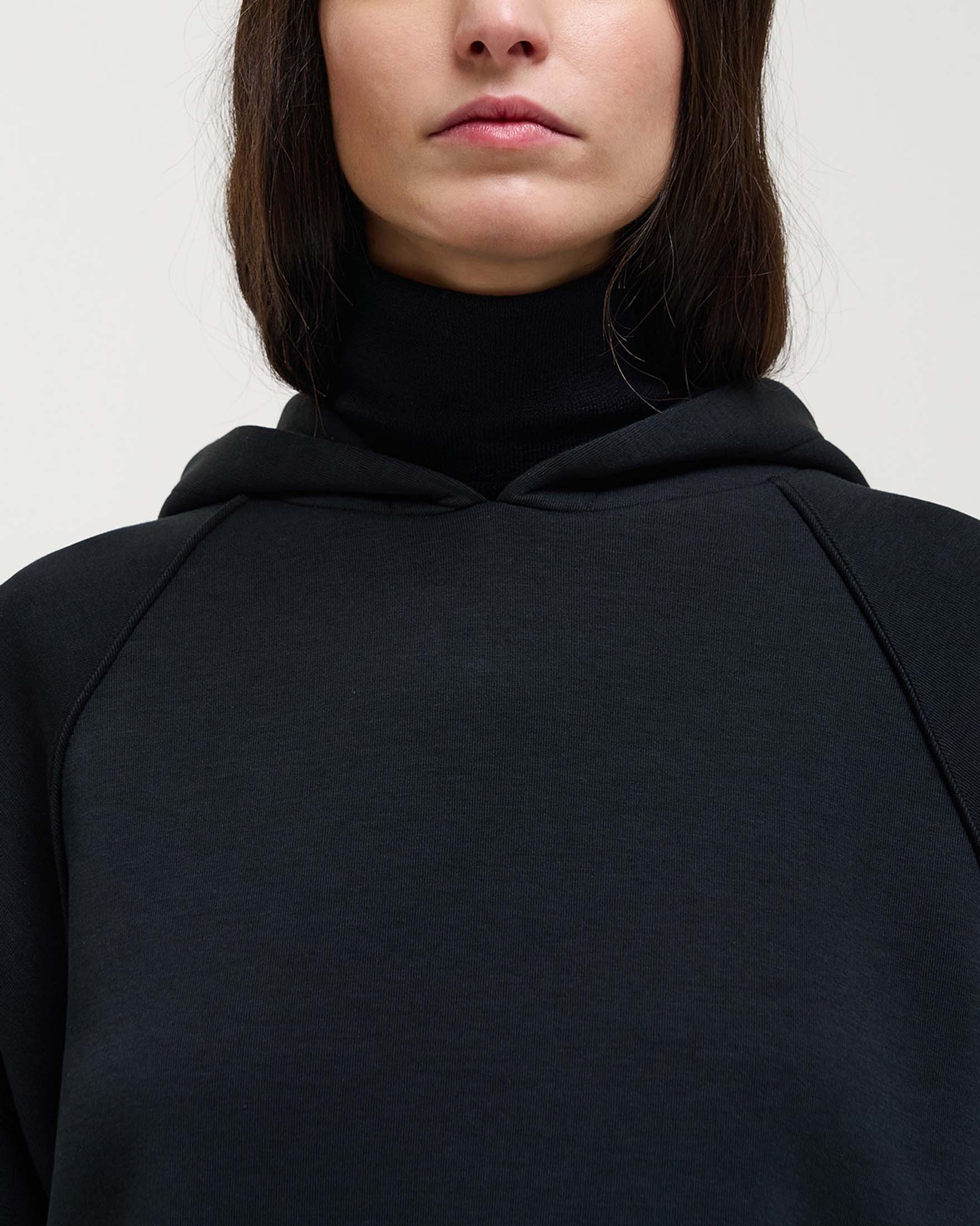 Felpa nera Colmar Originals in misto cotone effetto neoprene con