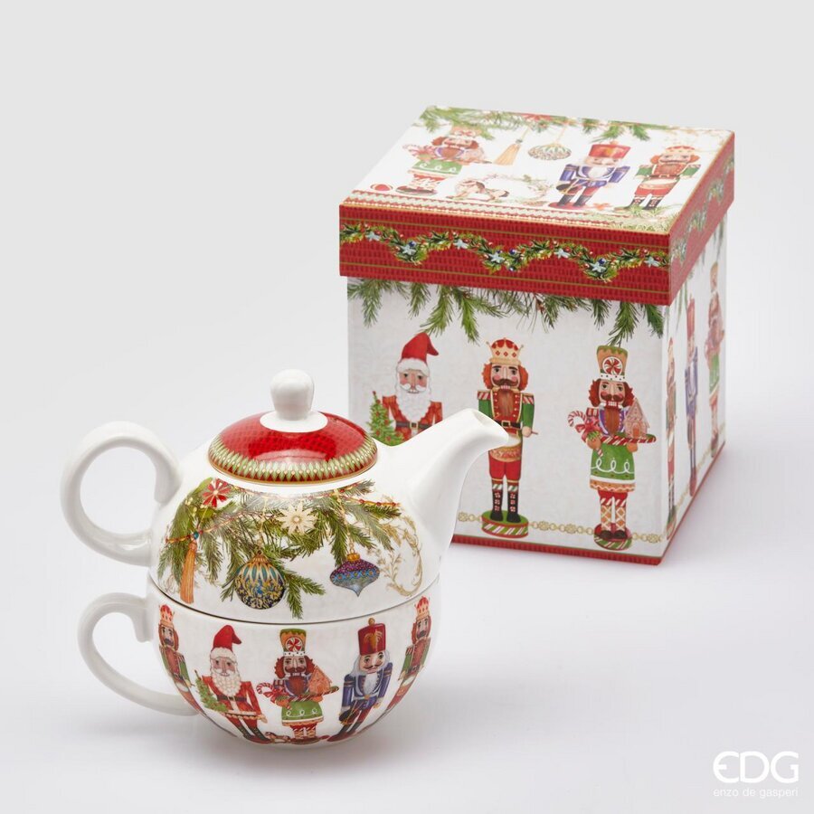 Tea-For-One Soldatino in Porcellana 810 ml. in Gift Box d.12 h.13 Edg
