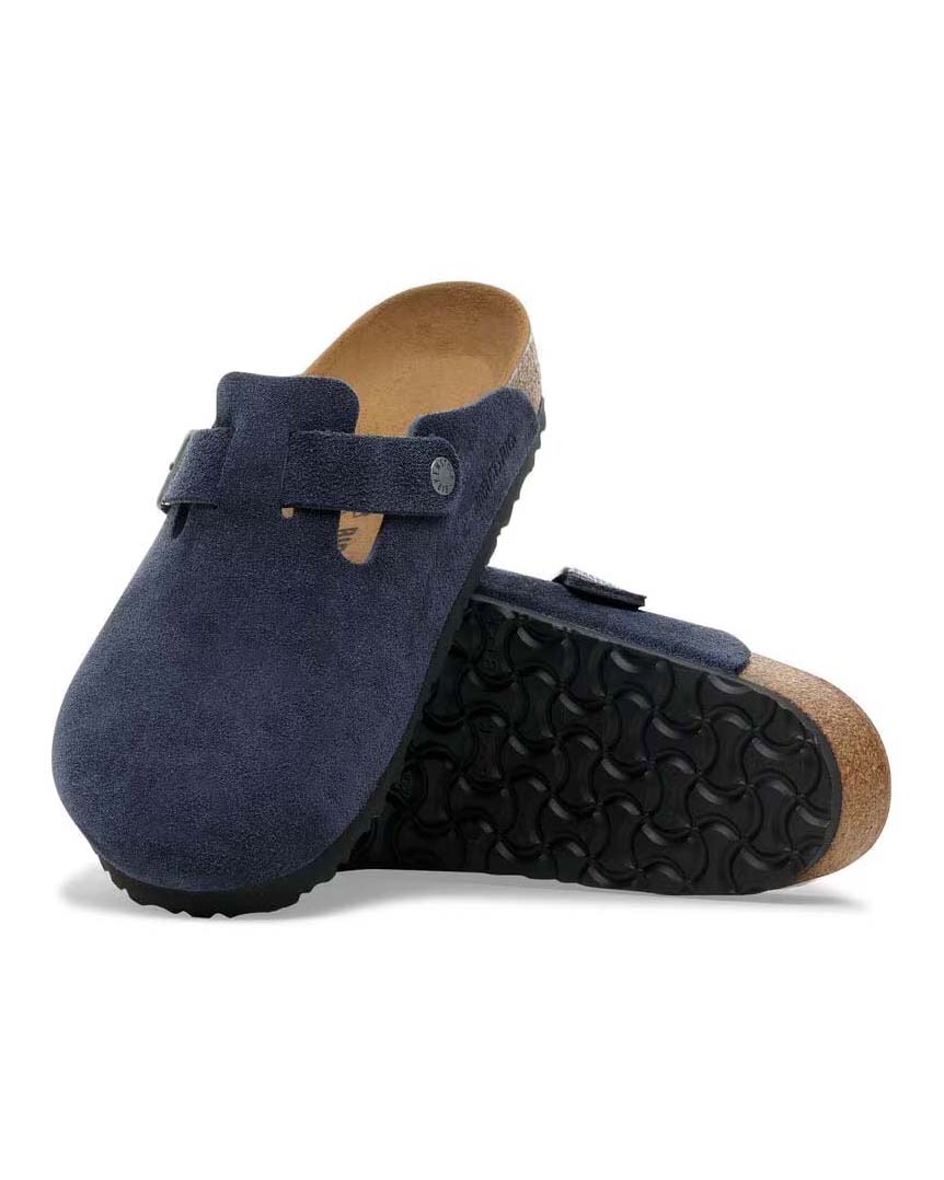 Sandalo Boston blu navy in pelle scamosciata image