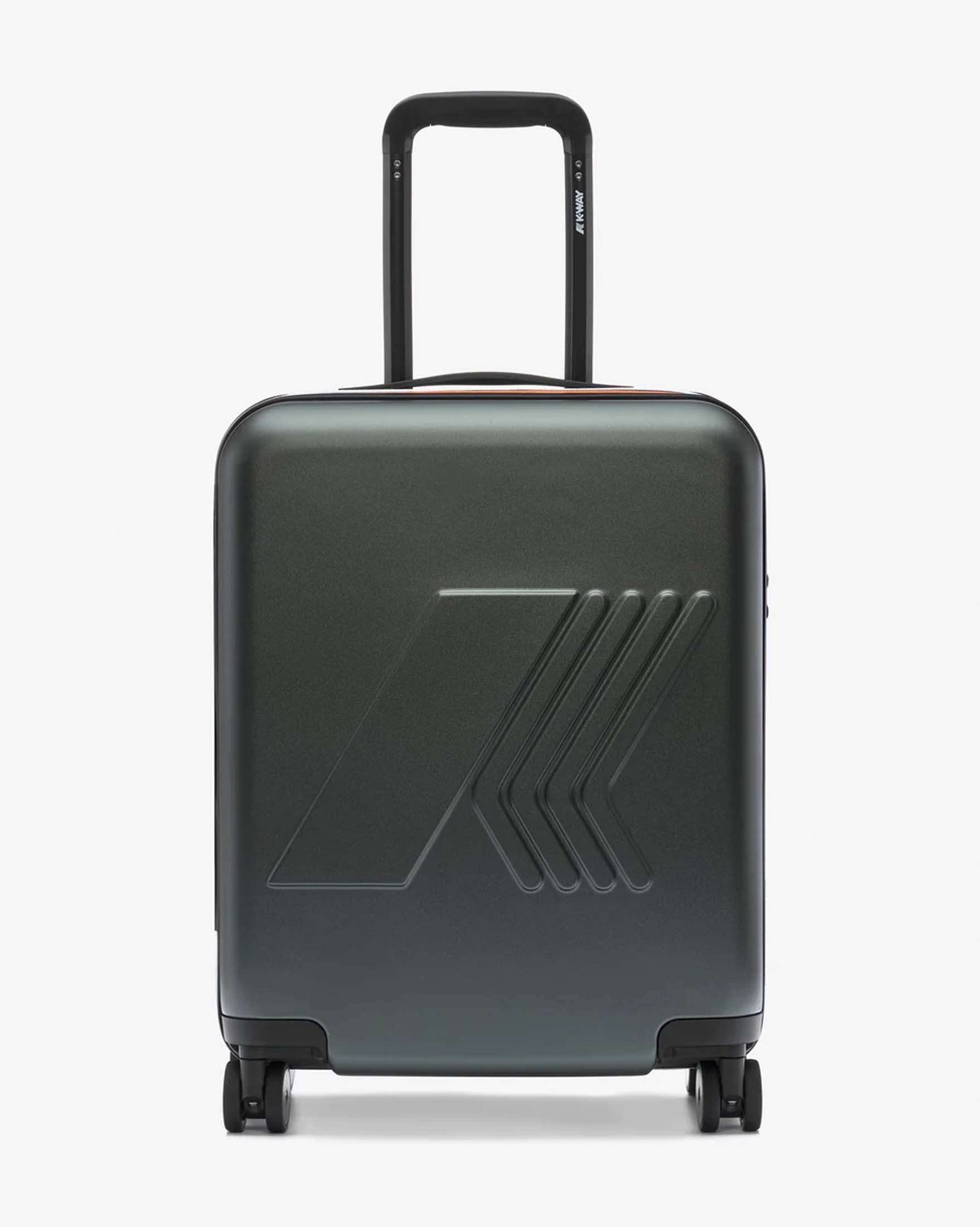 Trolley K-way Eudoxie verde militare con logo impresso