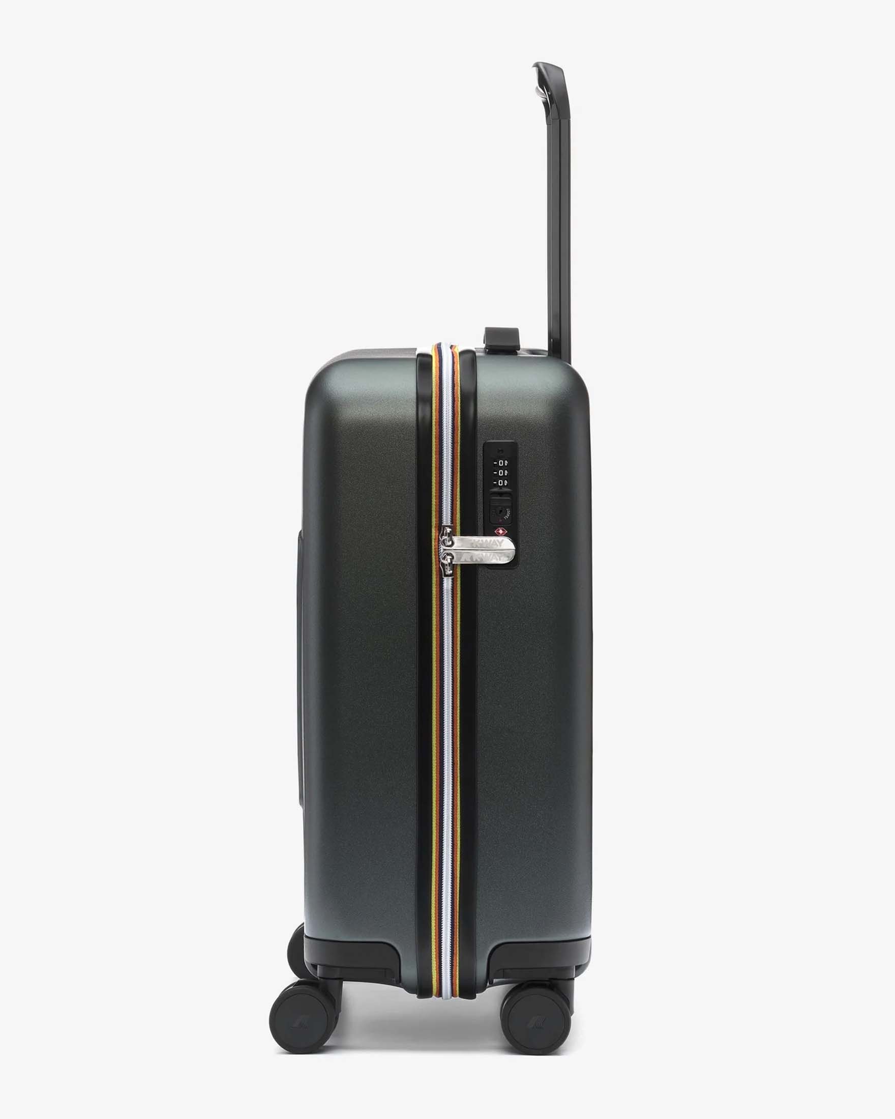 Trolley K-way Eudoxie verde militare con logo impresso image