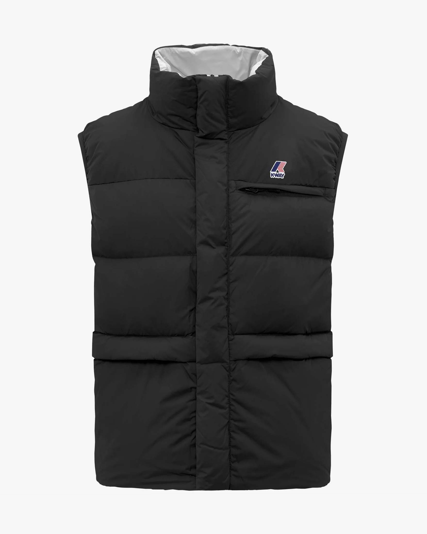 Gilet K-way Le Vrai 4.0 Corin Heavy Warm nero in nylon ripstop antigoccia imbottito in piuma