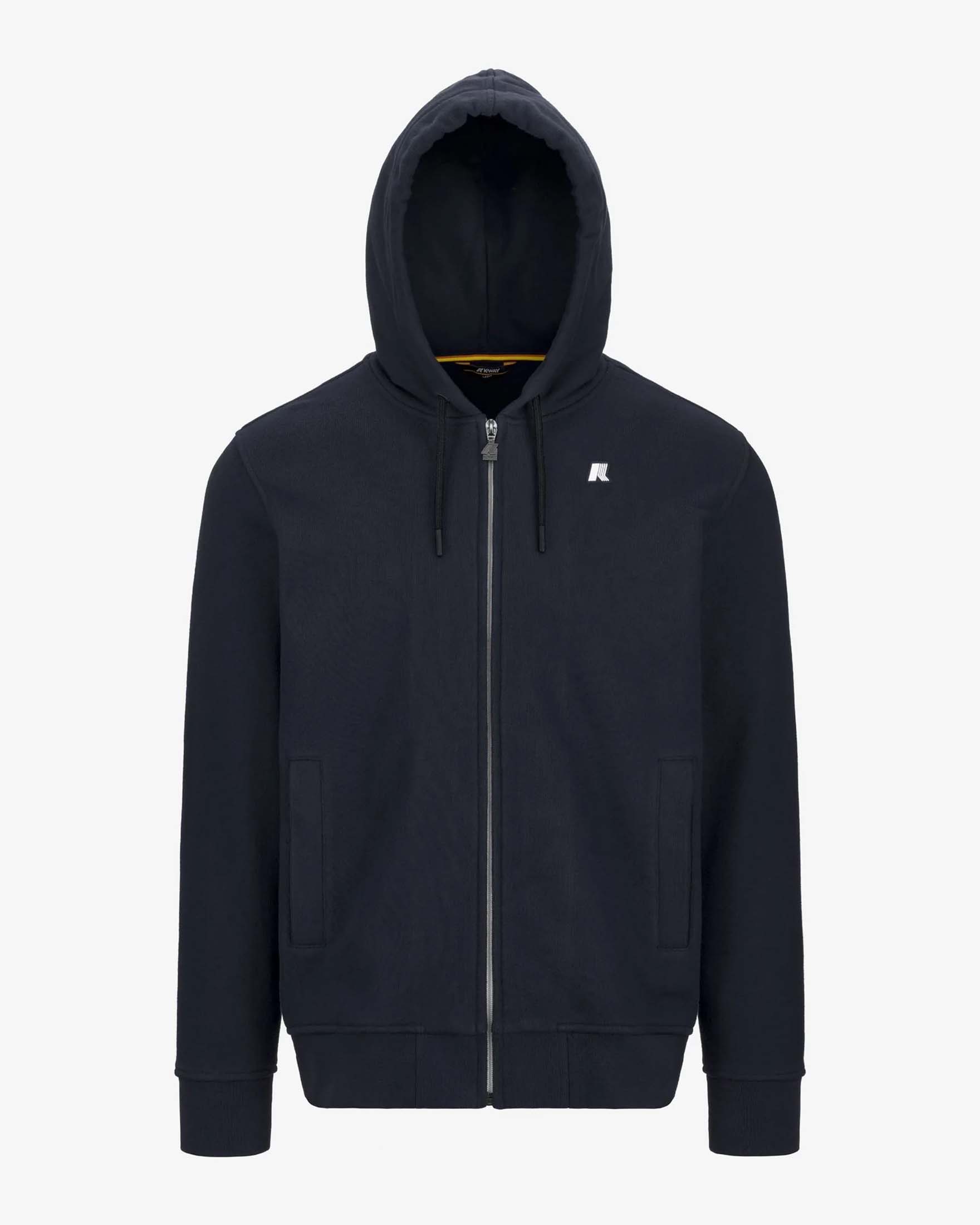 Felpa K-way Anthony Heavy Fleece blu con cappuccio e chiusura zip
