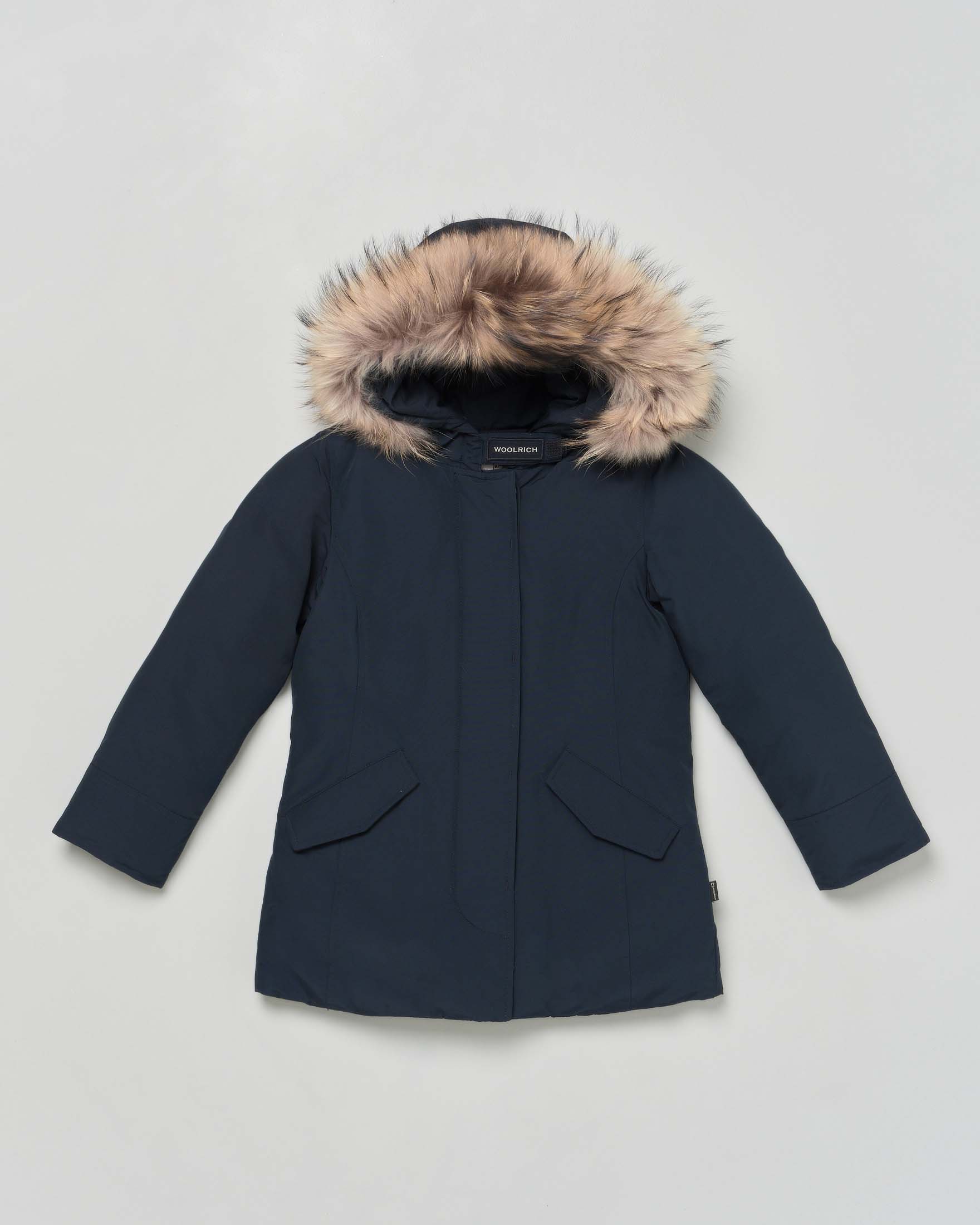 Giaccone Woolrich Artic Parka blu con pelliccia removibile