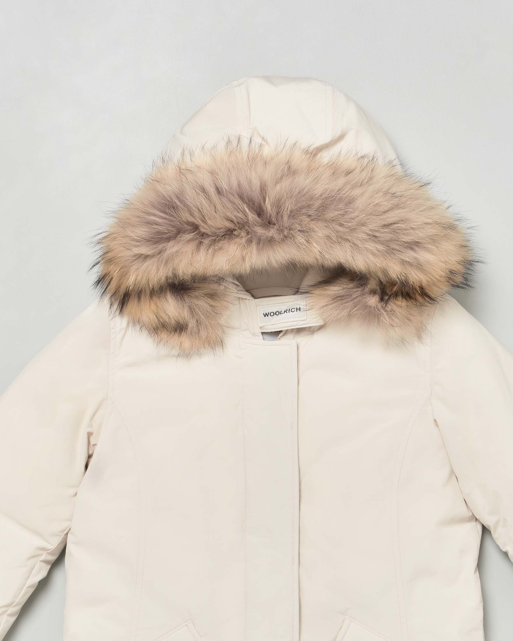 Giaccone Woolrich Artic Parka panna con pelliccia removibile image