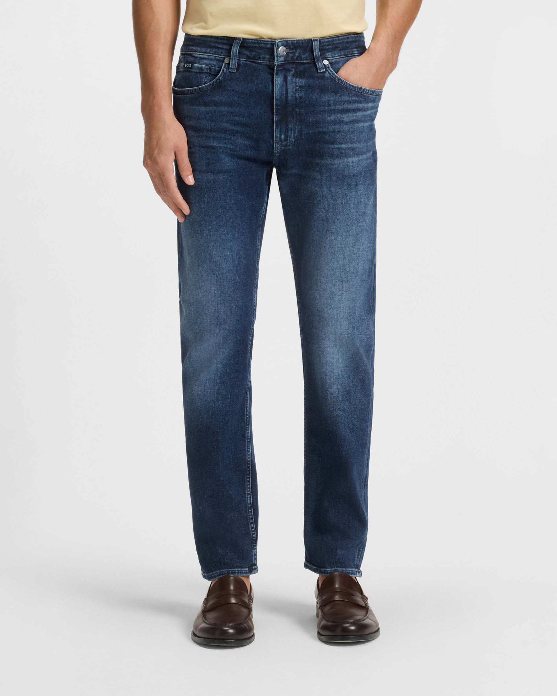 Jeans Delaware Boss slim-fit lavaggio medio stone washed image