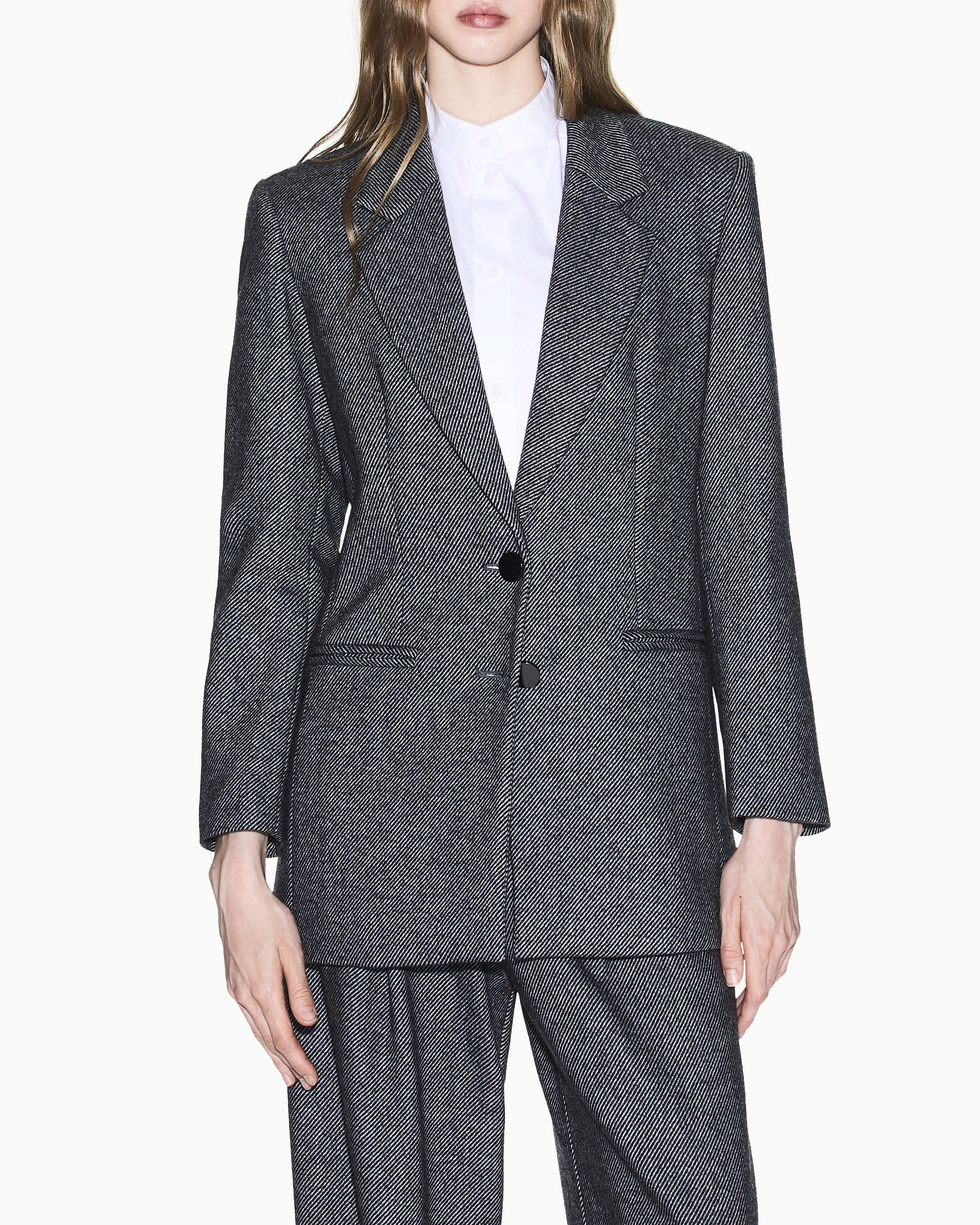 Giacca Armani Exchange grigia in misto lana vergine