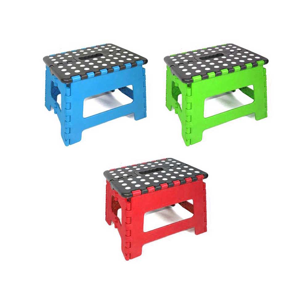 Dueesse Sgabello In Plastica Richiudibile 32x25x22h Cm Colori Assortiti