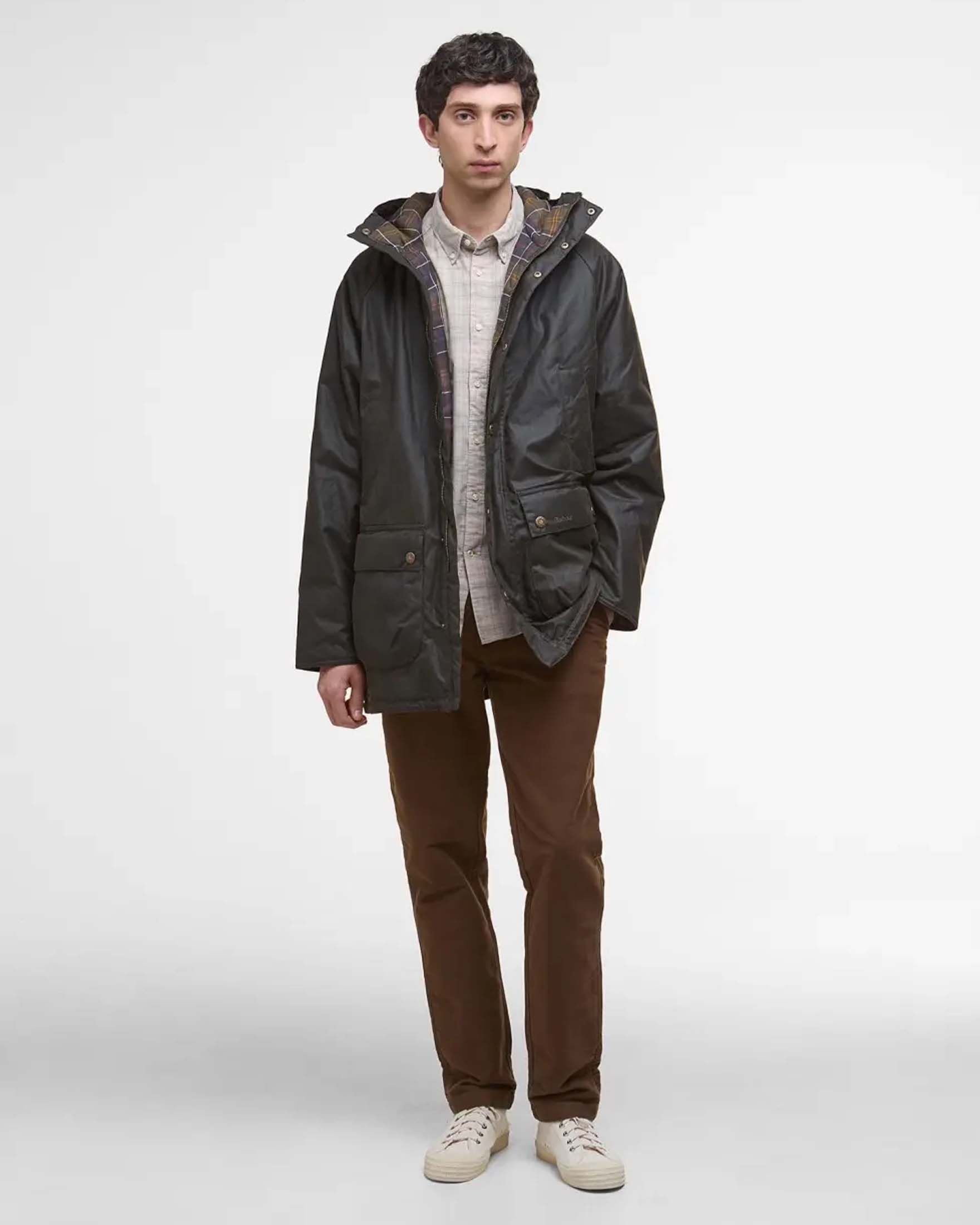 Parka Barbour Bedale Wax verde militare