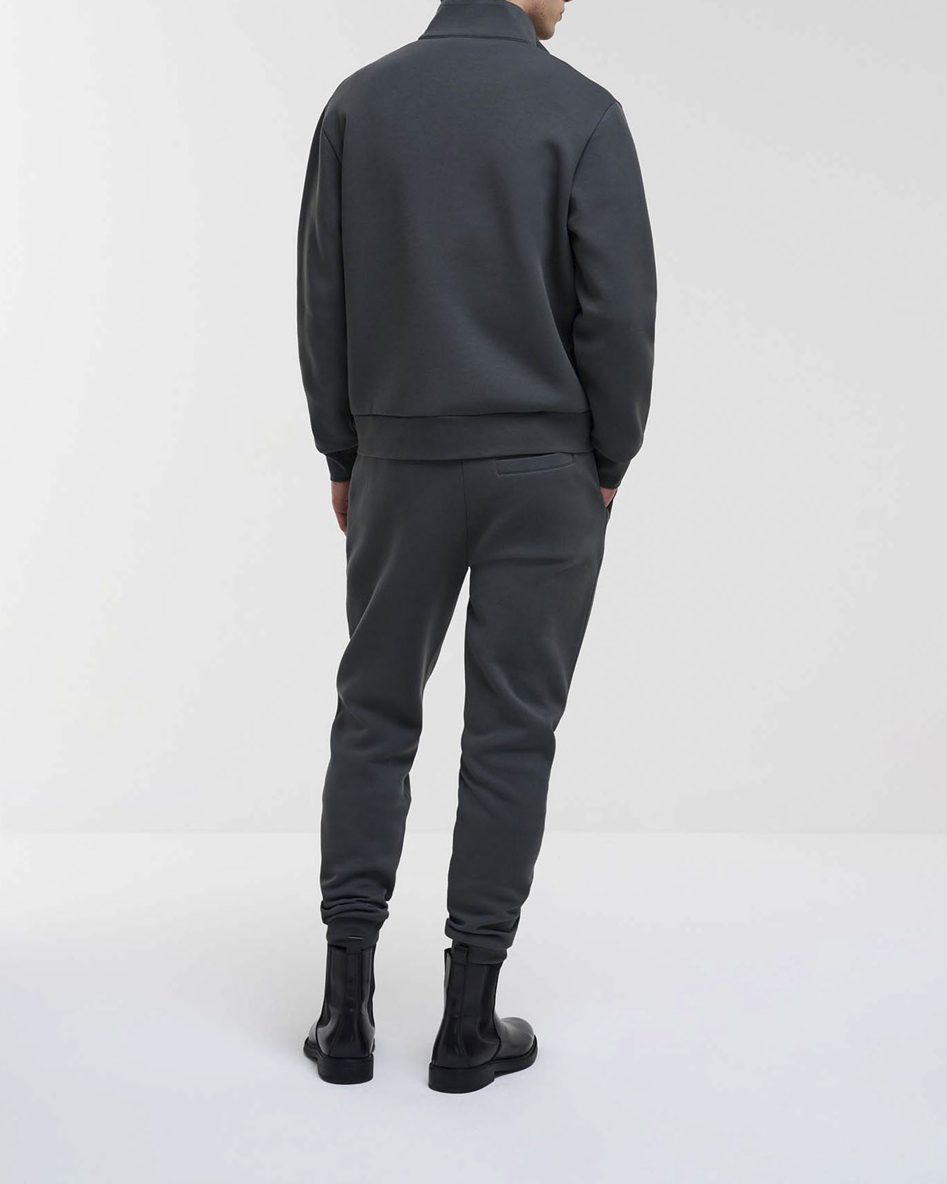 Felpa Colmar Originals grigio antracite con chiusura zip e tasche in nylon image