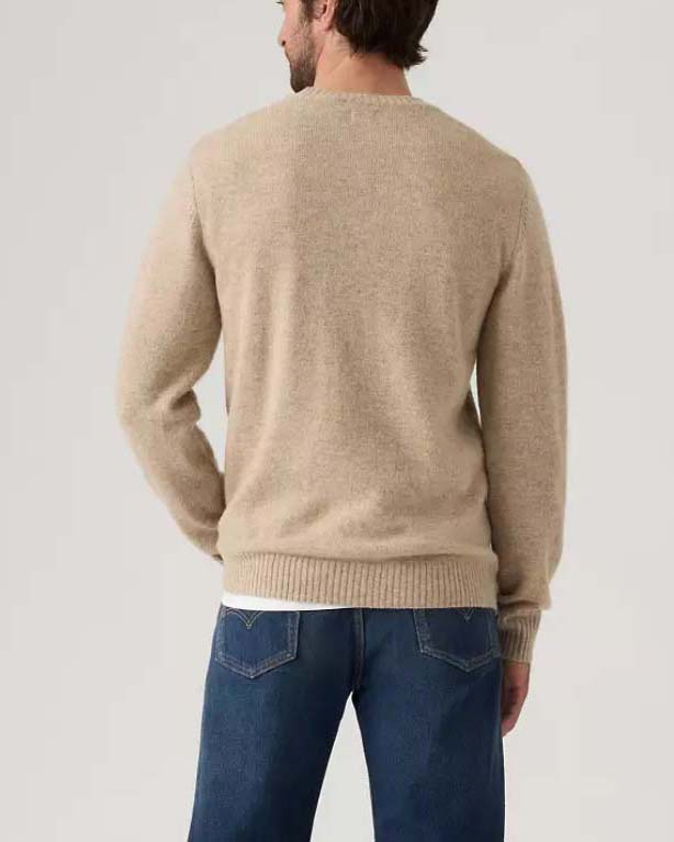 Maglia girocollo Levi's beige in lambswool image