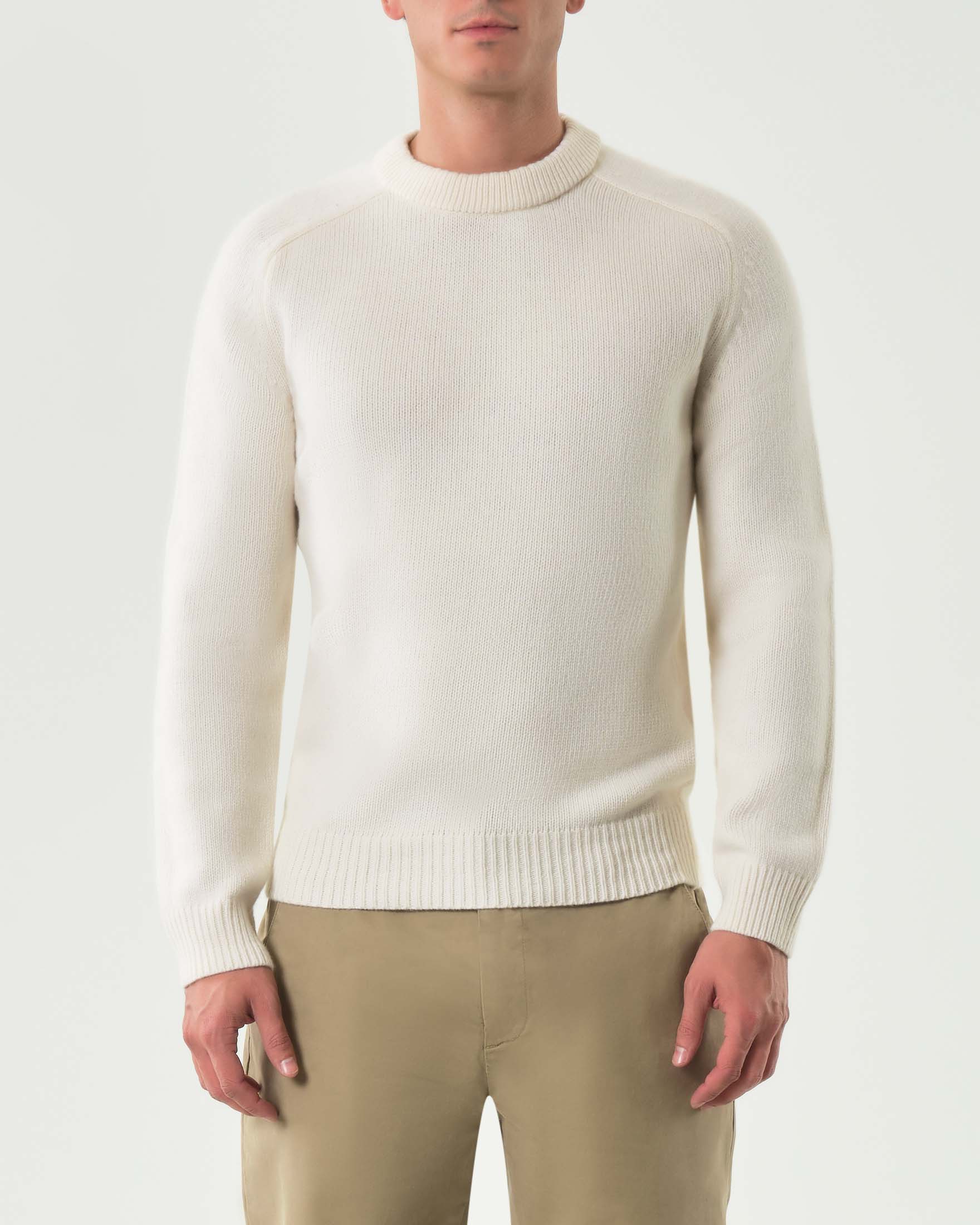 Maglia girocollo My Stuff panna in lana sulla finezza 7 image