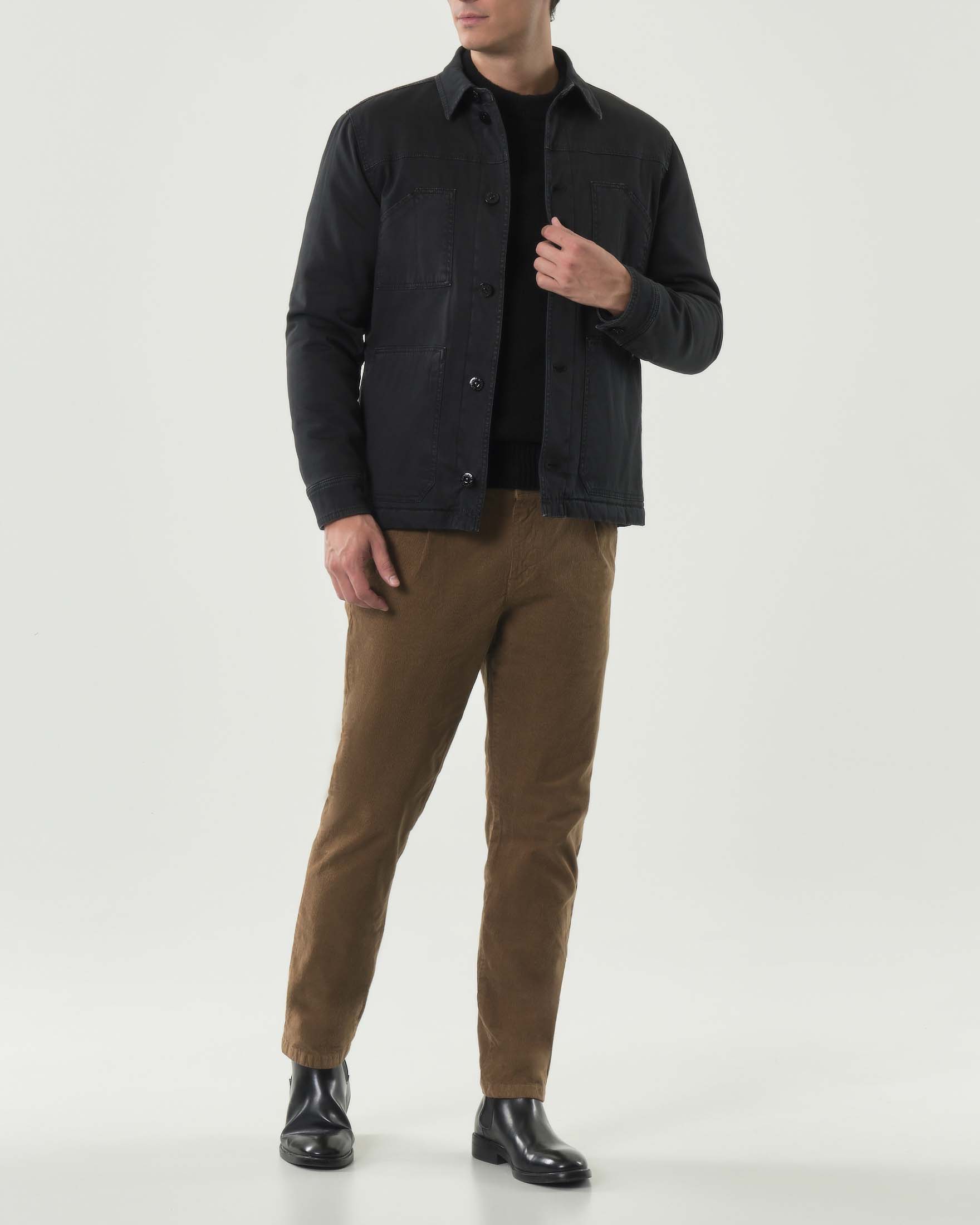 Giacca My stuff nera in cotone stretch