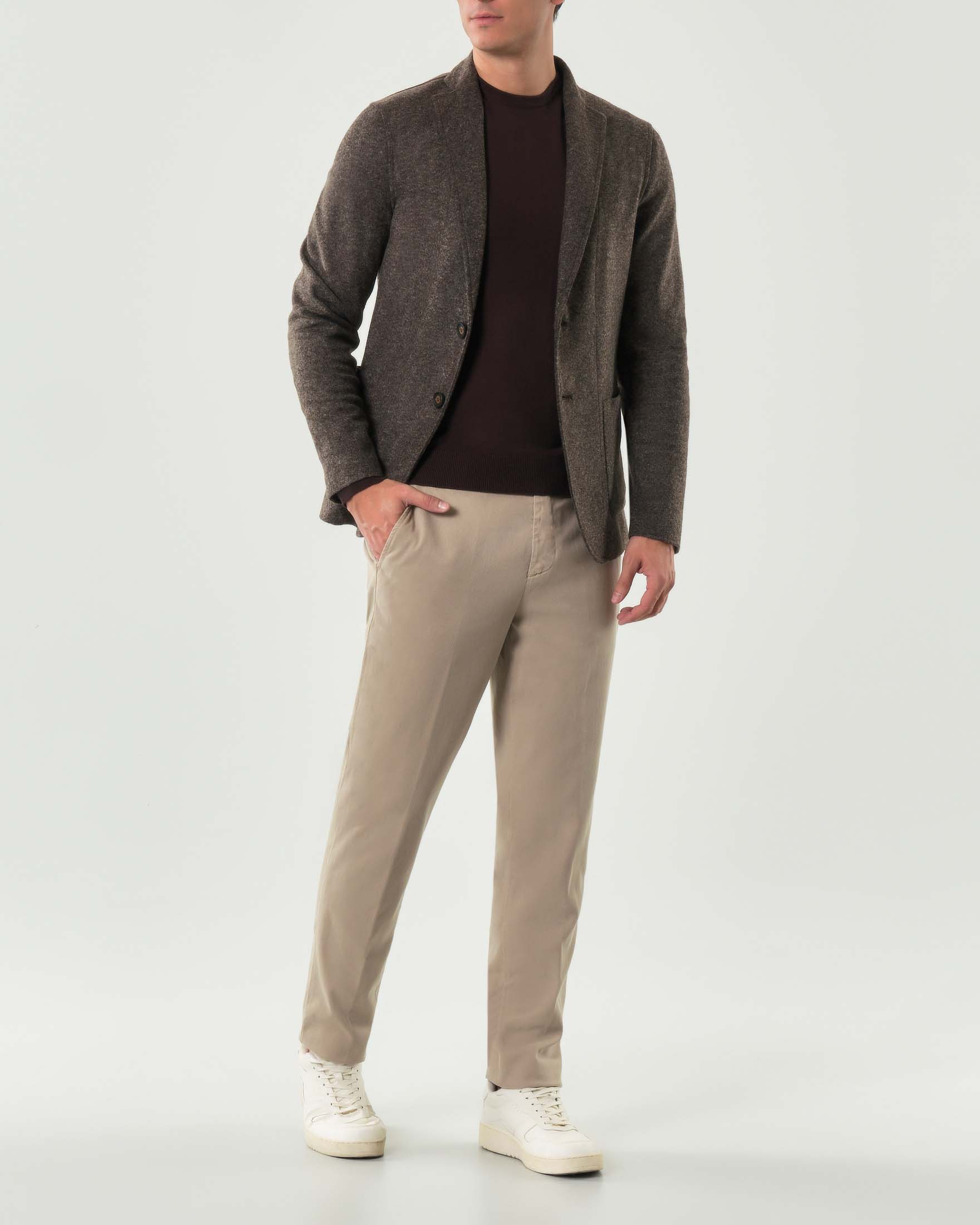 Giacca maglia Paul Baker marrone in misto lana