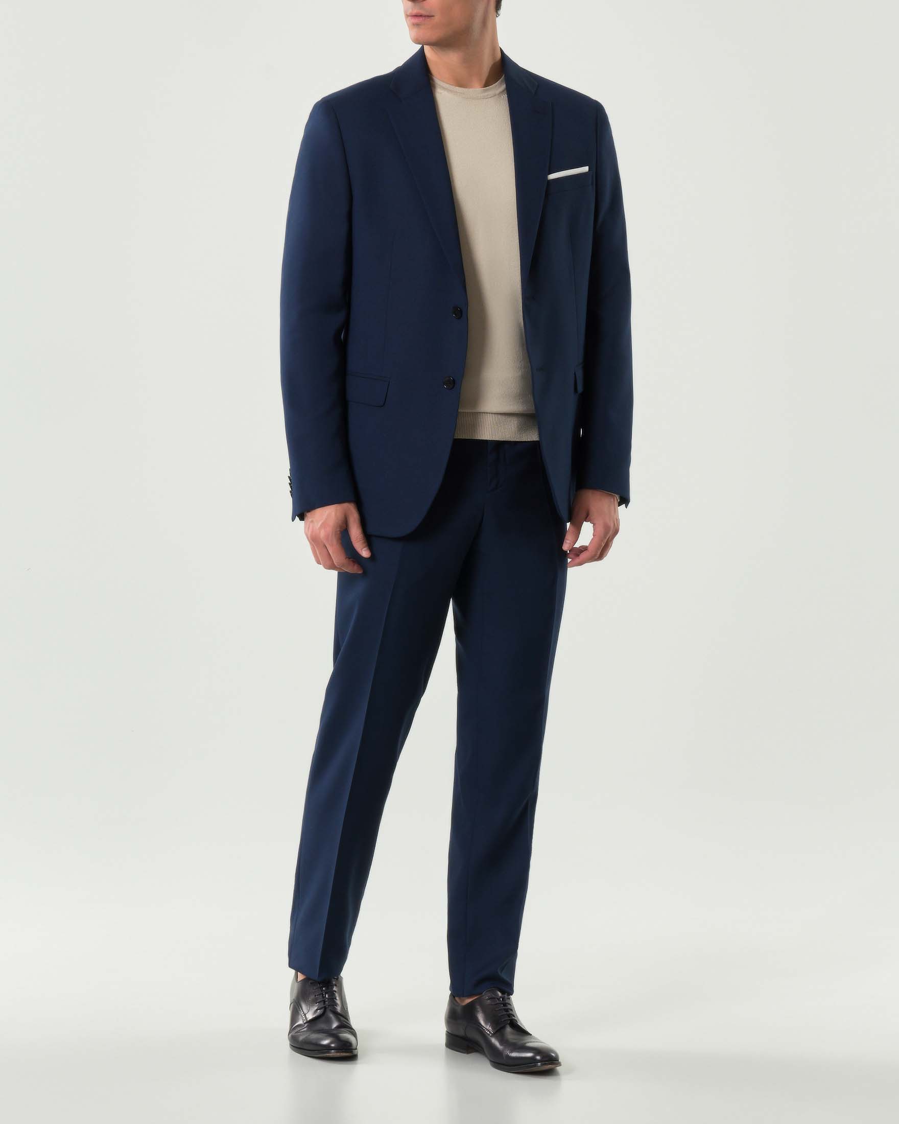 Abito slim-fit Paul Baker blu in tessuto stretch